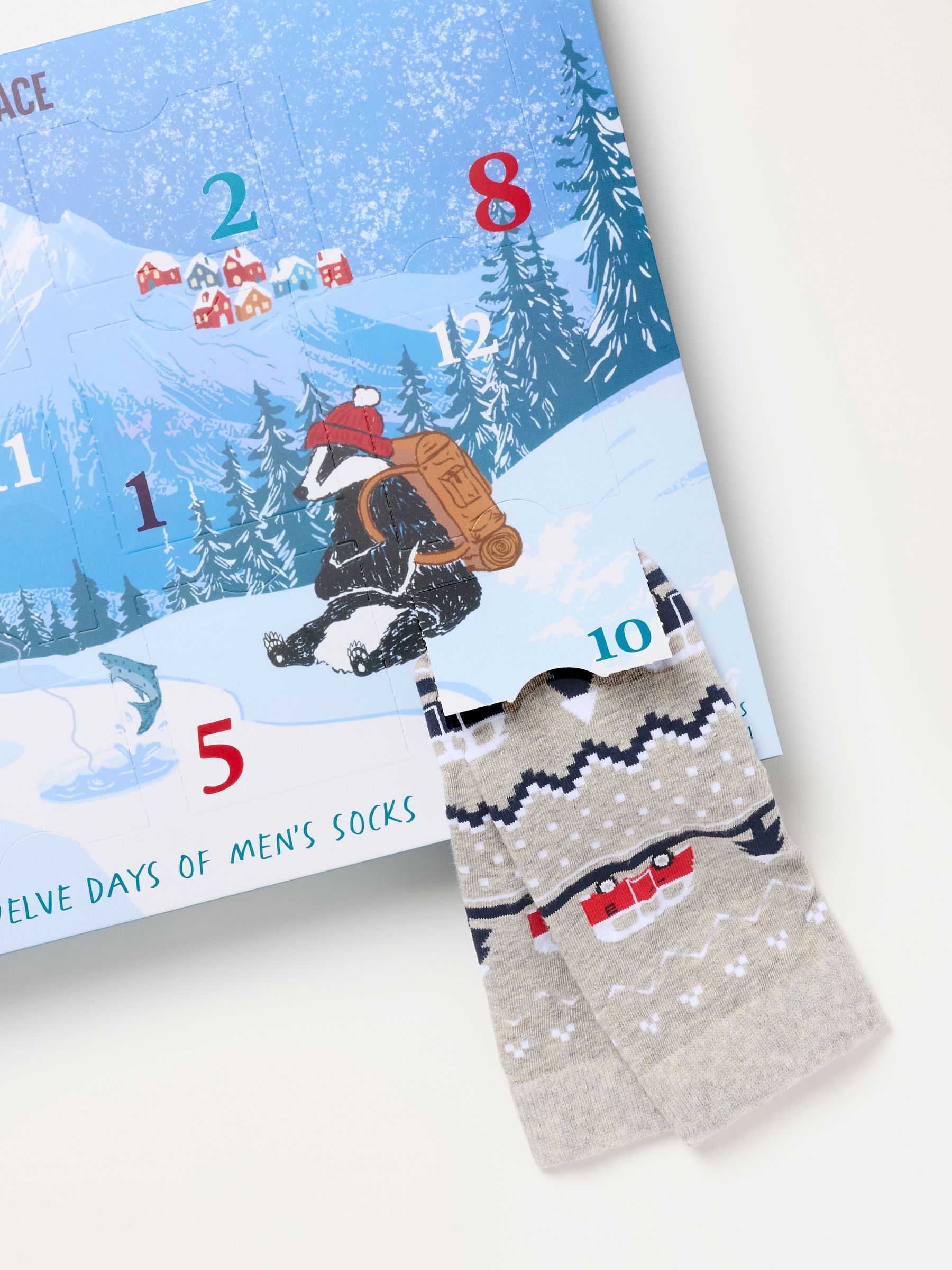 Multi 12 Days Of Socks Christmas Advent Calendar - Image 2 of 3