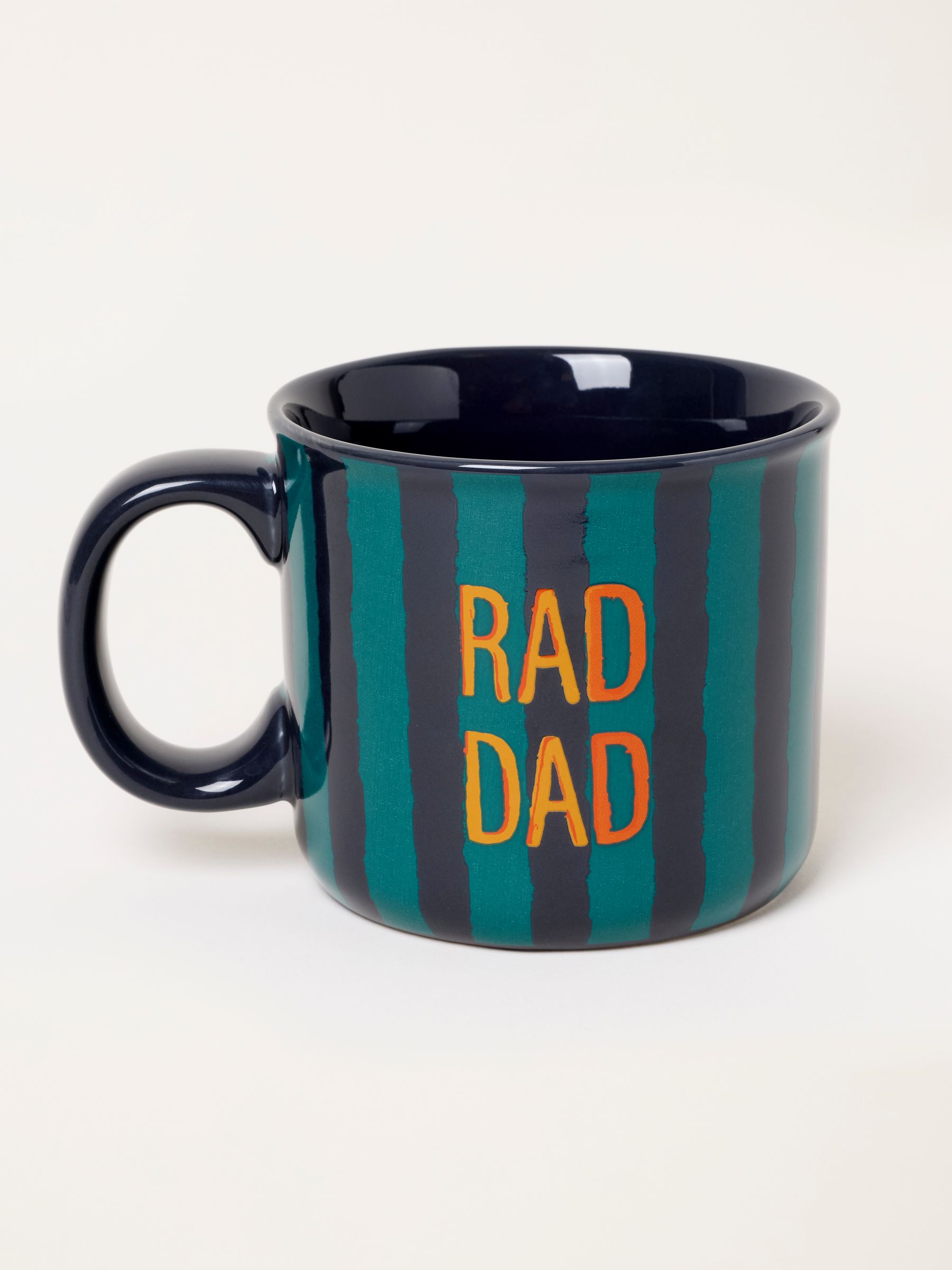 Teal Blue Rad Dad Striped Ceramic Mug - Image 1 of 3