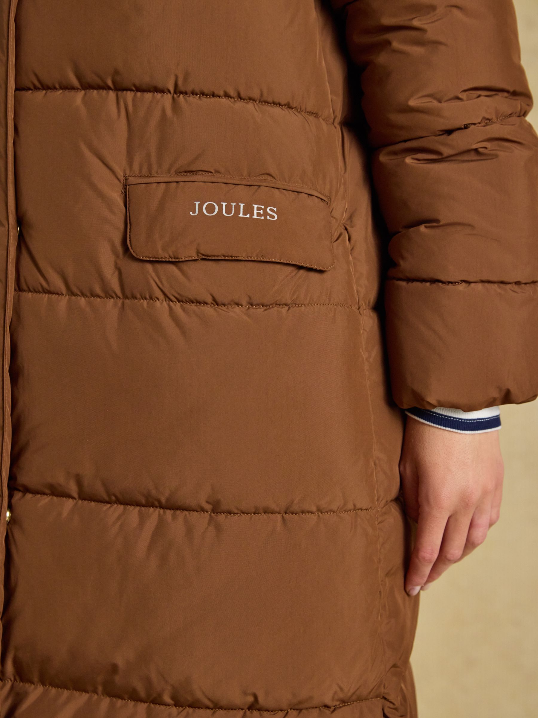 Matchday Toffee Brown Longline Oversized Showerproof Coat - Image 3 of 10