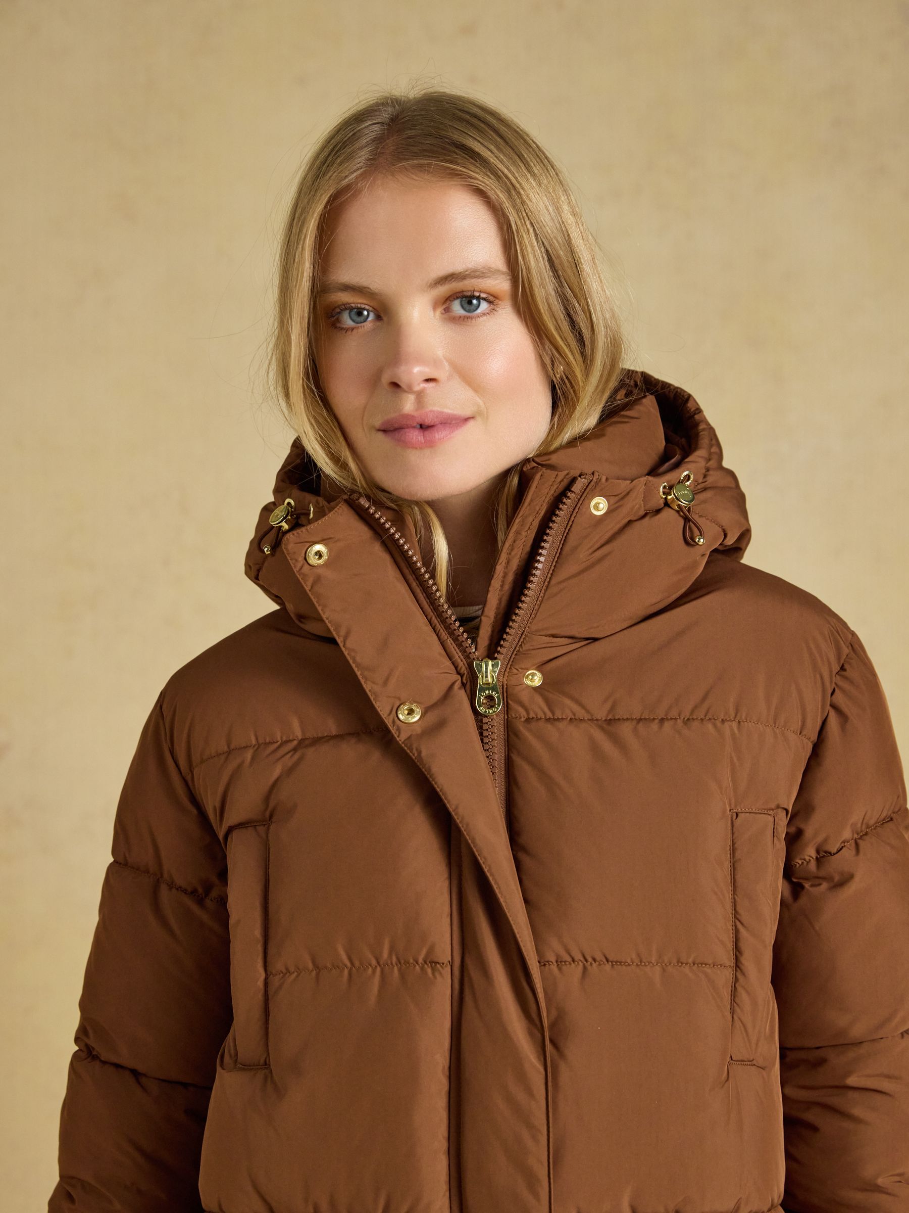 Matchday Toffee Brown Longline Oversized Showerproof Coat - Image 4 of 10