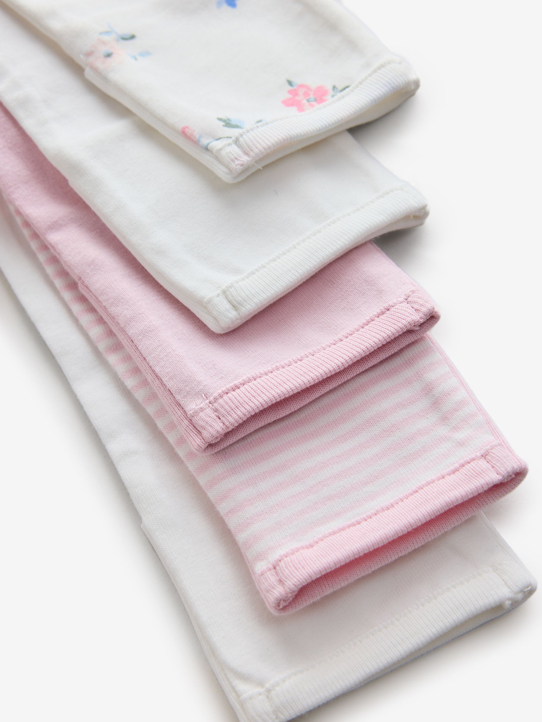 Pink Floral and Stripe 5 Pack Brannan Bear Long Sleeve Baby Bodysuit - Image 9 of 11