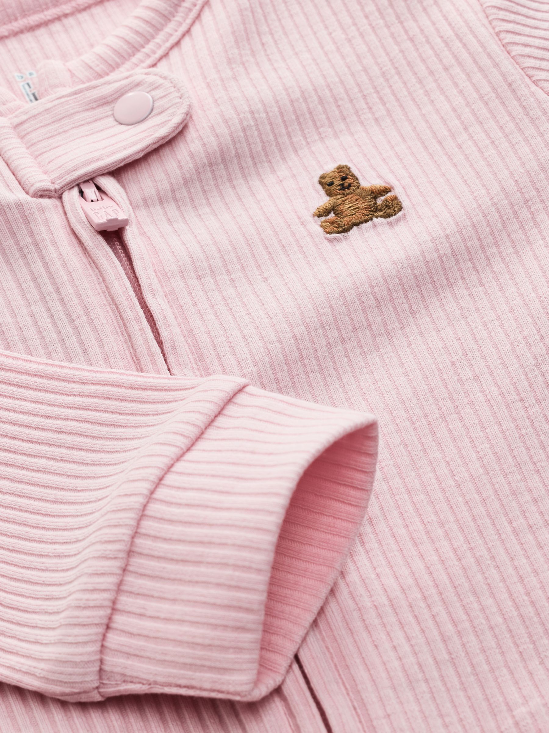 Pink Floral and Stripe 3 Pack Baby Sleepsuit - Image 6 of 11