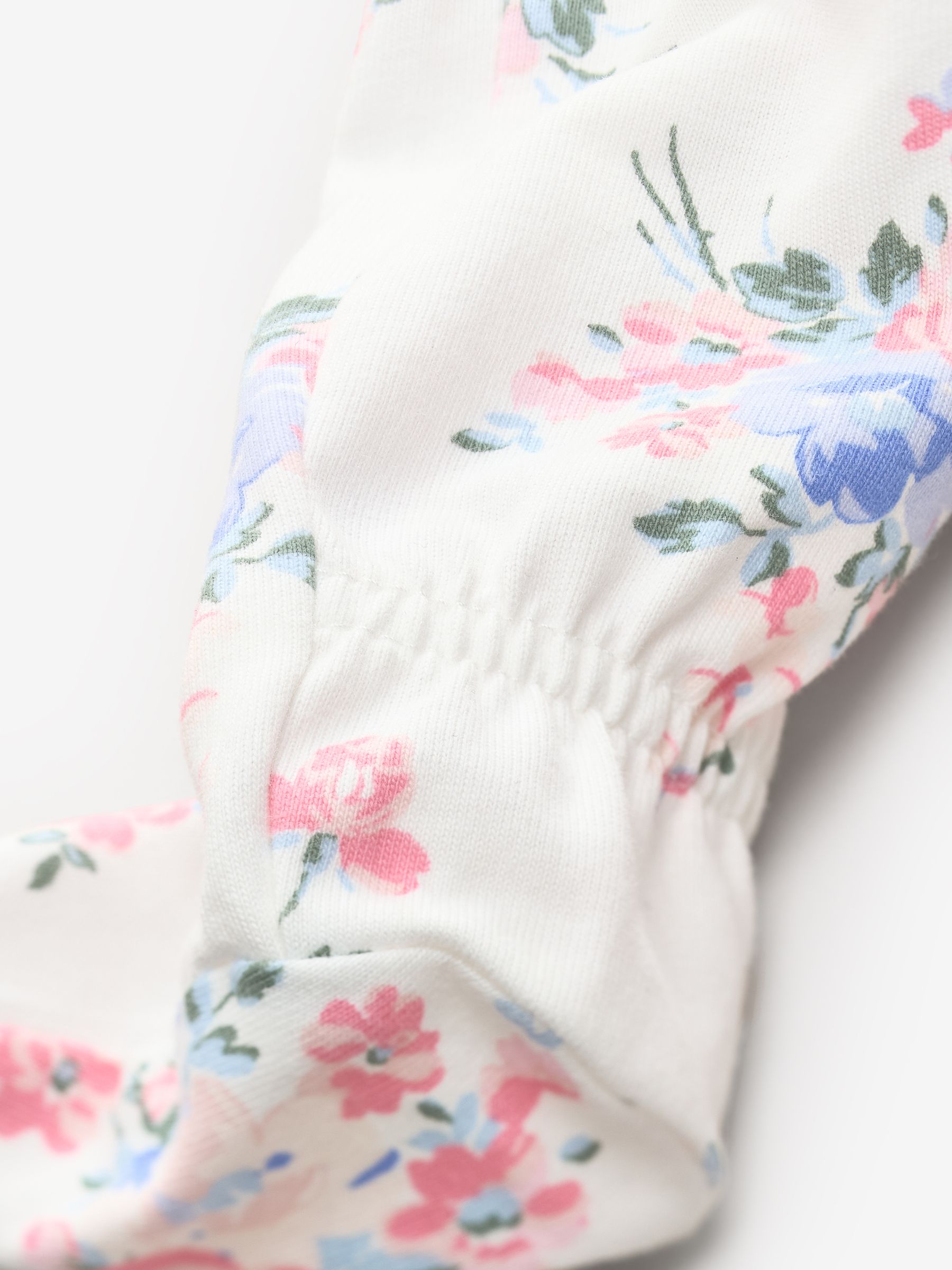 Pink Floral and Stripe 3 Pack Baby Sleepsuit - Image 9 of 11
