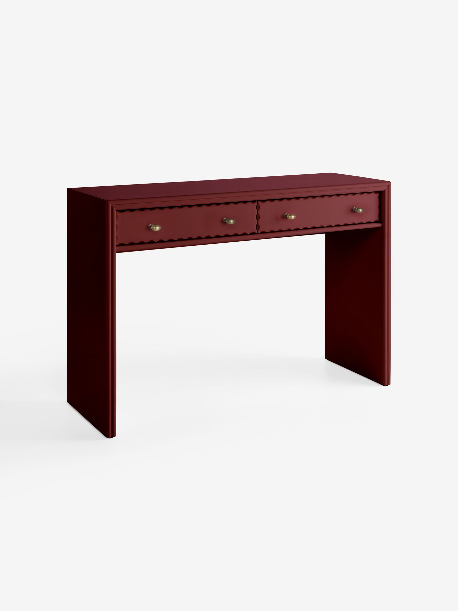 Roisin Console Dressing Table in Burgundy Red - Image 5 of 7