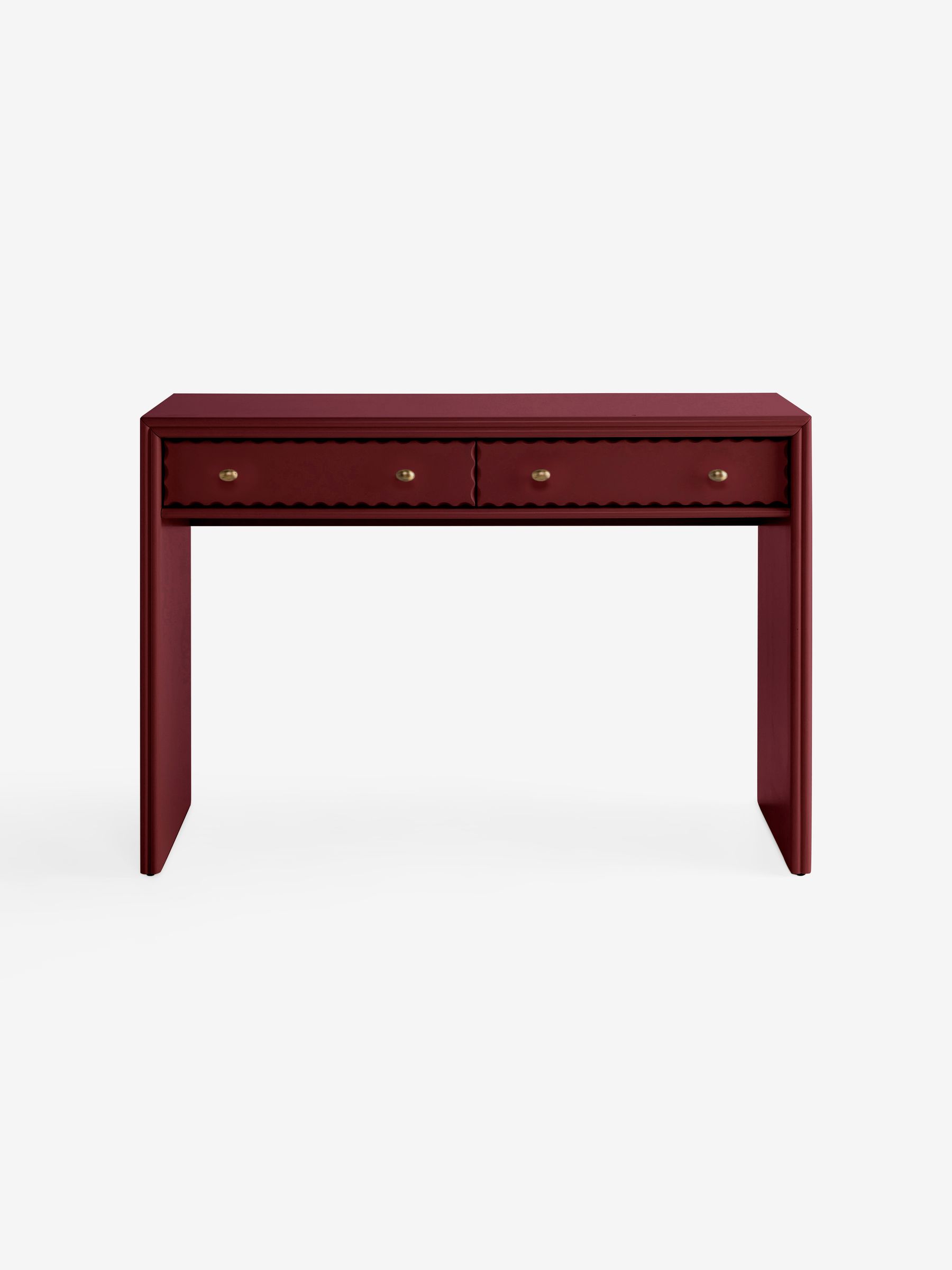 Roisin Console Dressing Table in Burgundy Red - Image 6 of 7