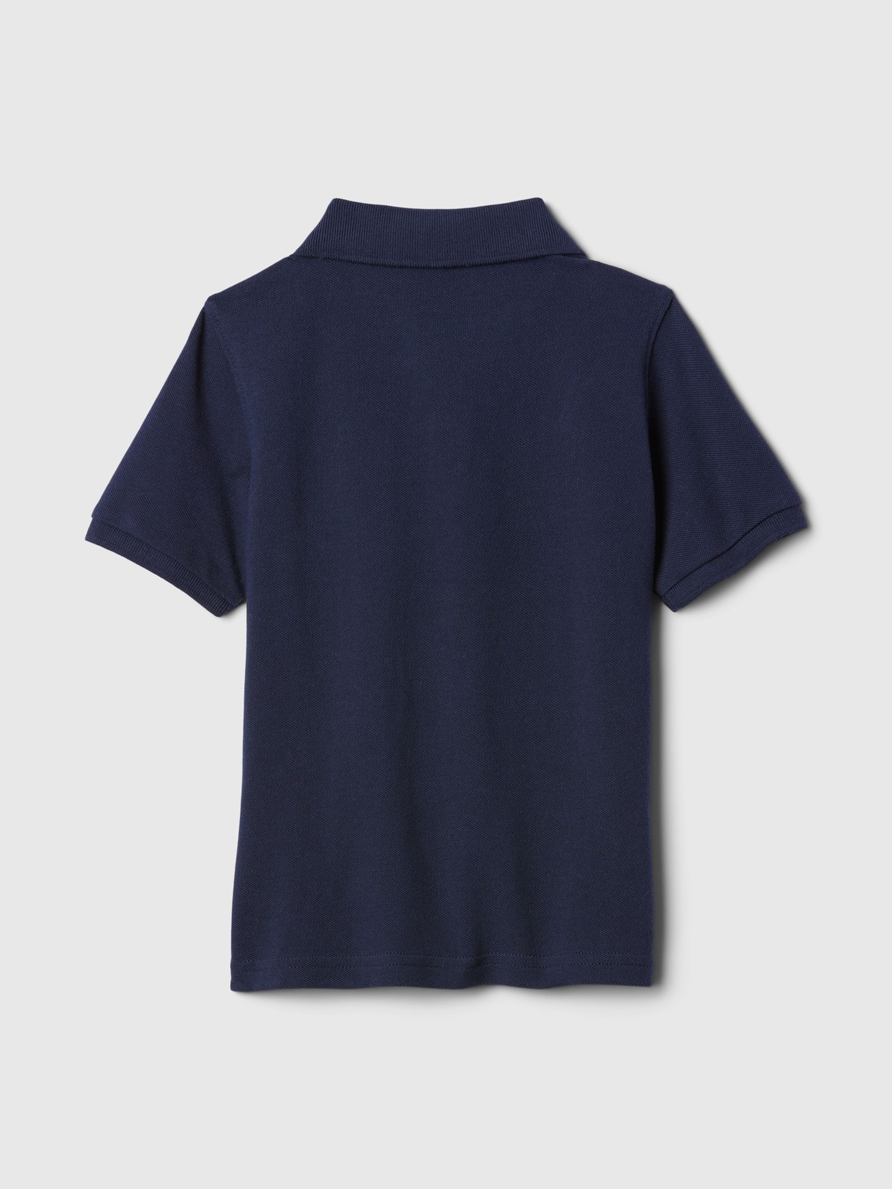Navy Logo Pique Polo Shirt - Image 2 of 3