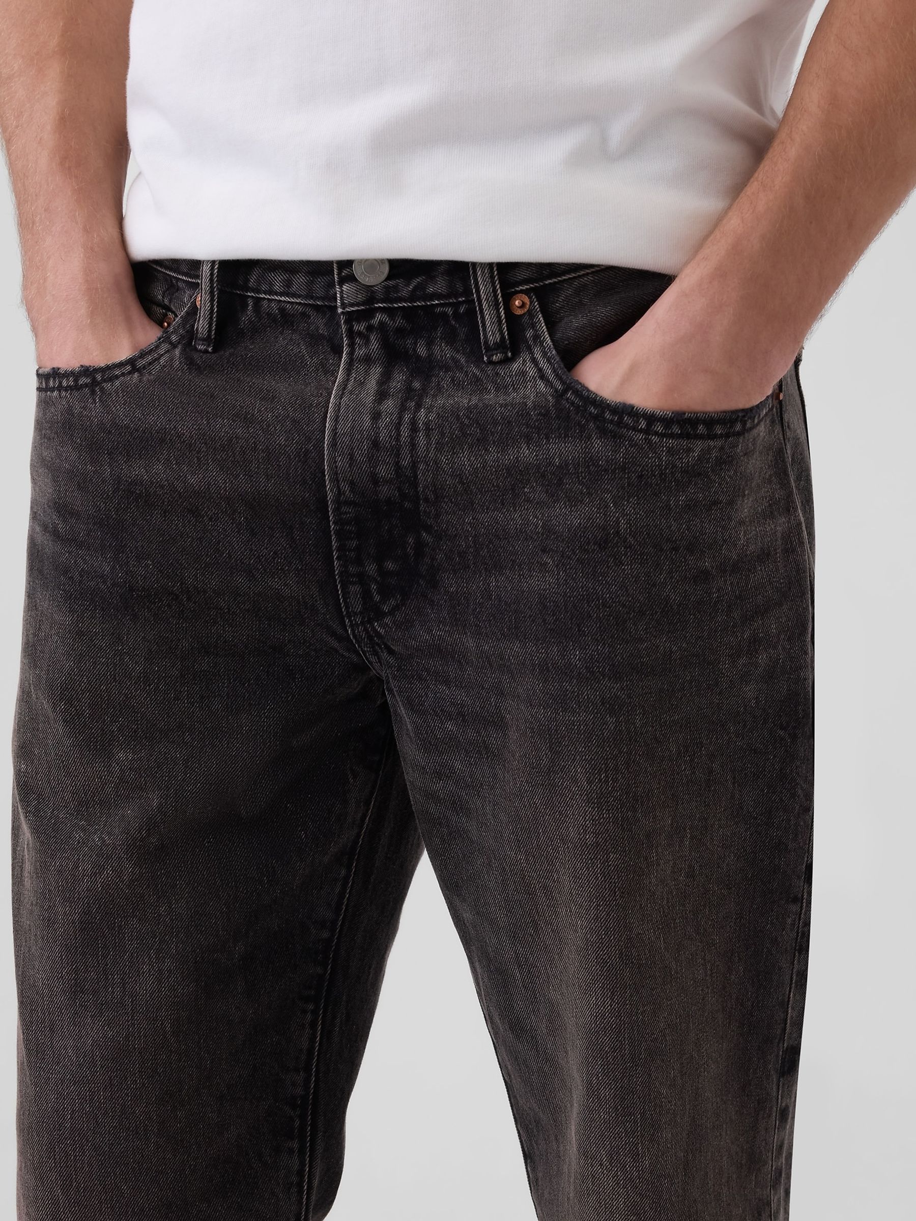Black Relaxed Straight Jeans - Image 5 of 5