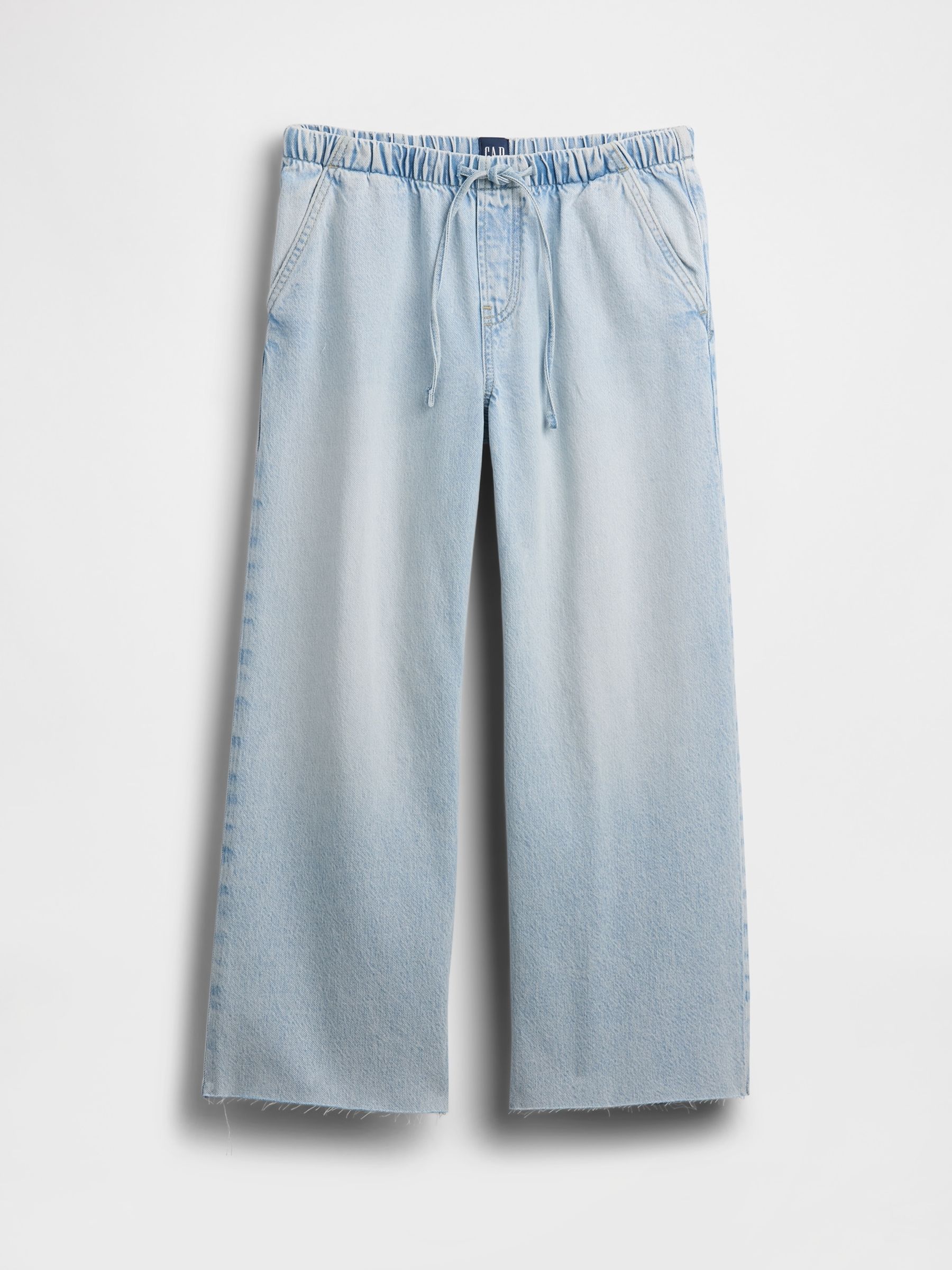 Light Wash Low Rise Easy '90s Loose Crop Jeans - Image 1 of 1