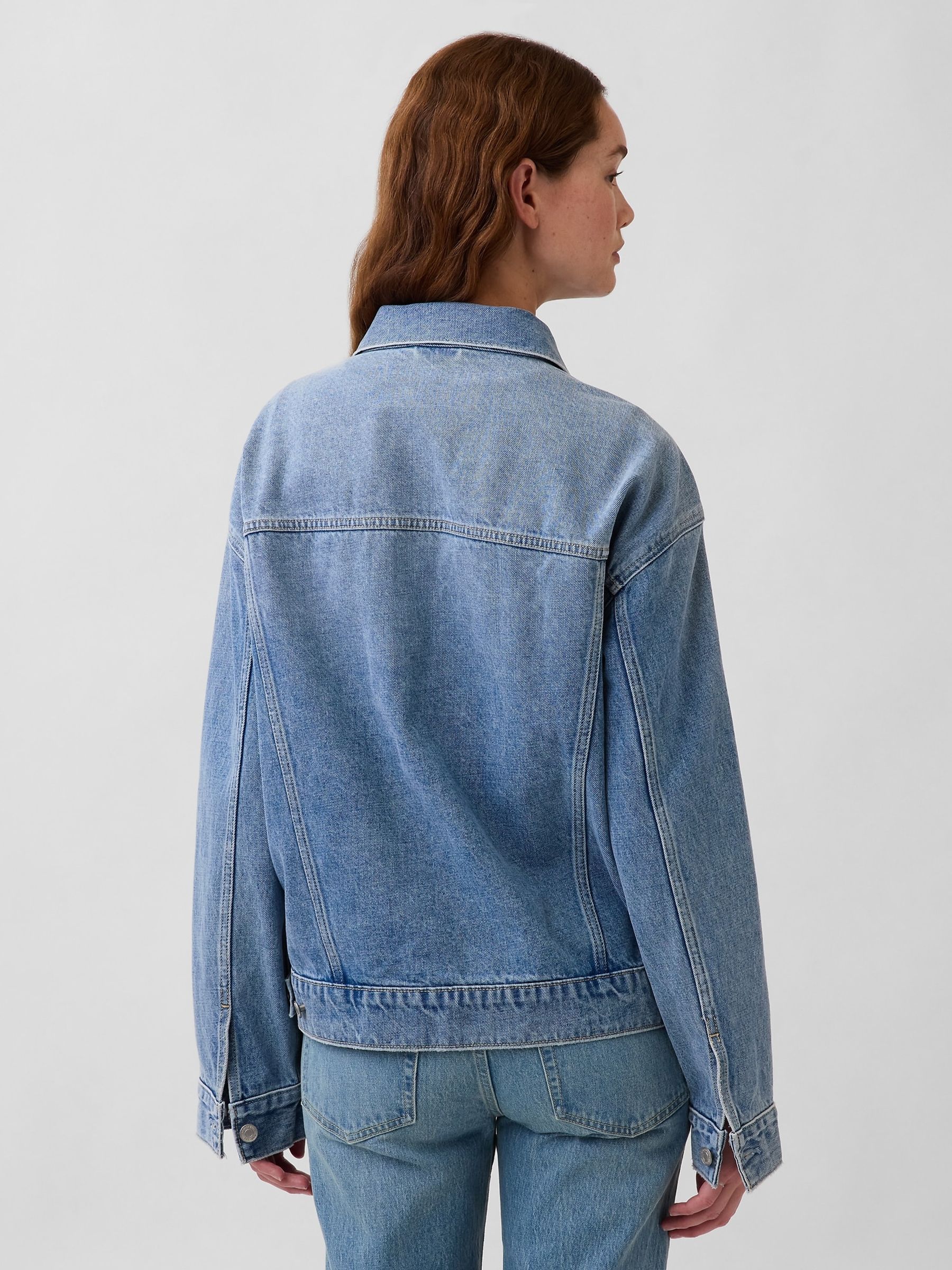 Medium wash Oversized Icon Denim Jacket - Image 2 of 4