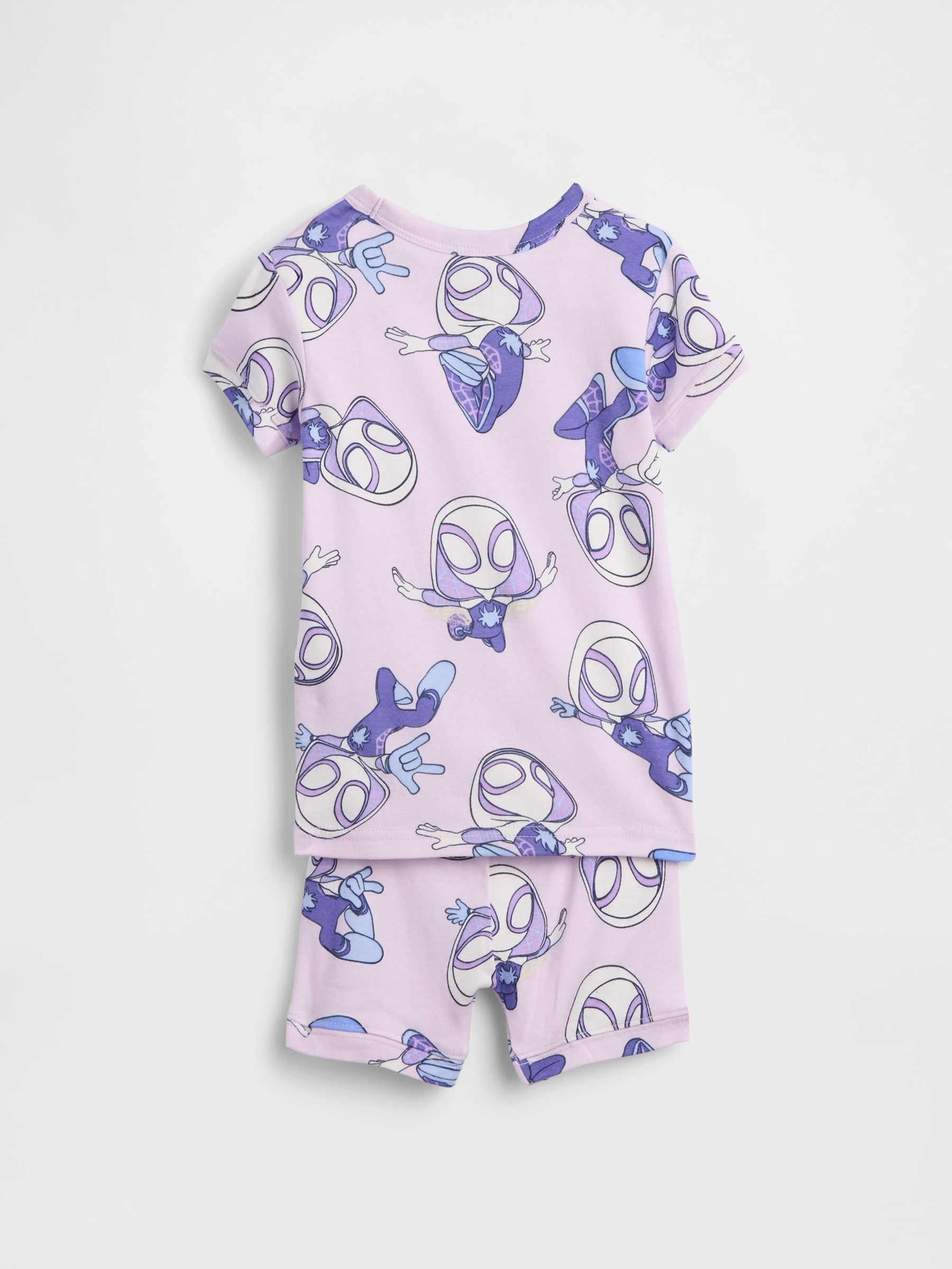 Purple Marvel Brushed Cotton pyjama Shorts Set - Image 2 of 2