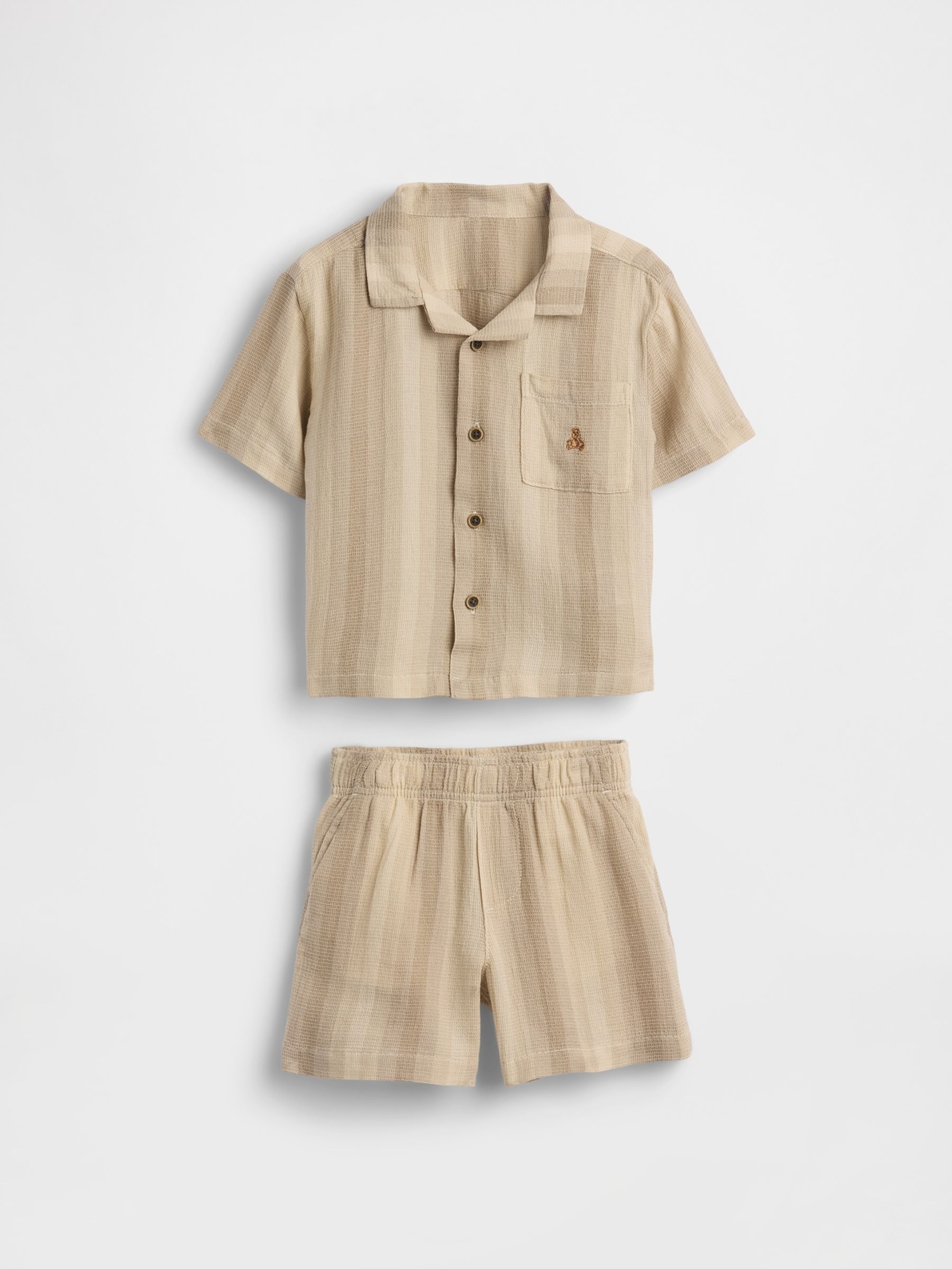 Brown Waffle Cabana Outfit Set - Image 1 of 2