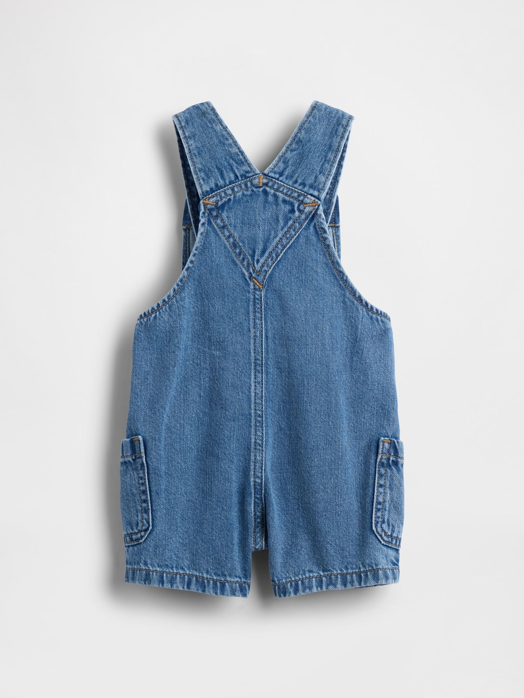 Medium wash Denim Short Dungarees - Image 2 of 3