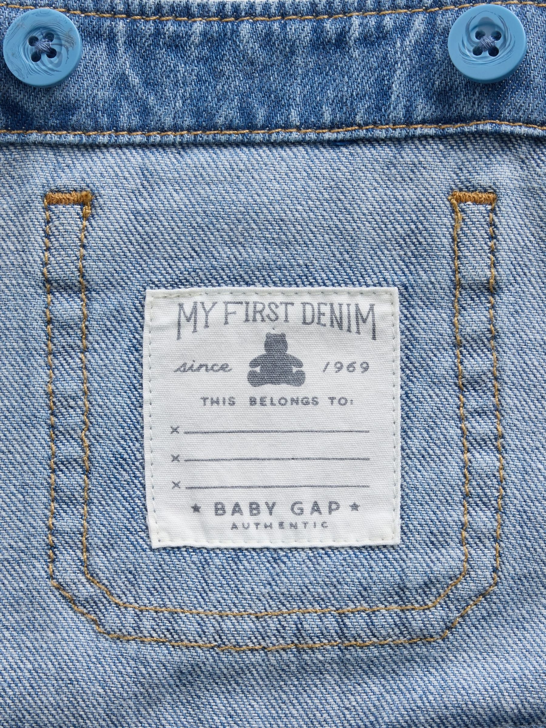 Medium wash Denim Short Dungarees - Image 3 of 3