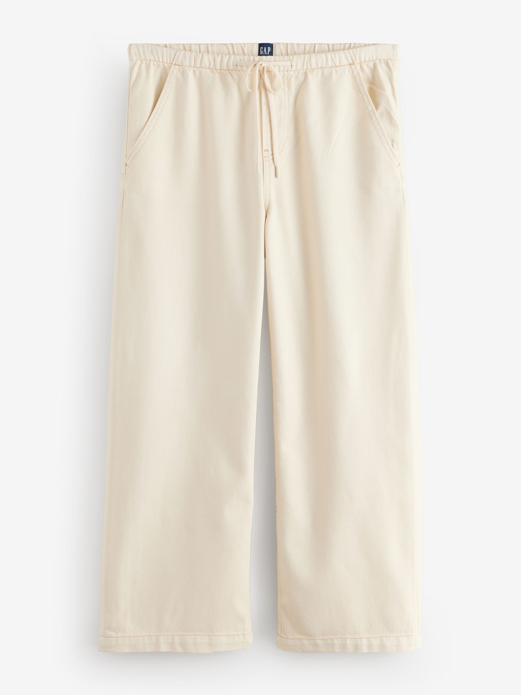 Cream Low Rise Easy 90's Loose Cropped Jeans - Image 1 of 5