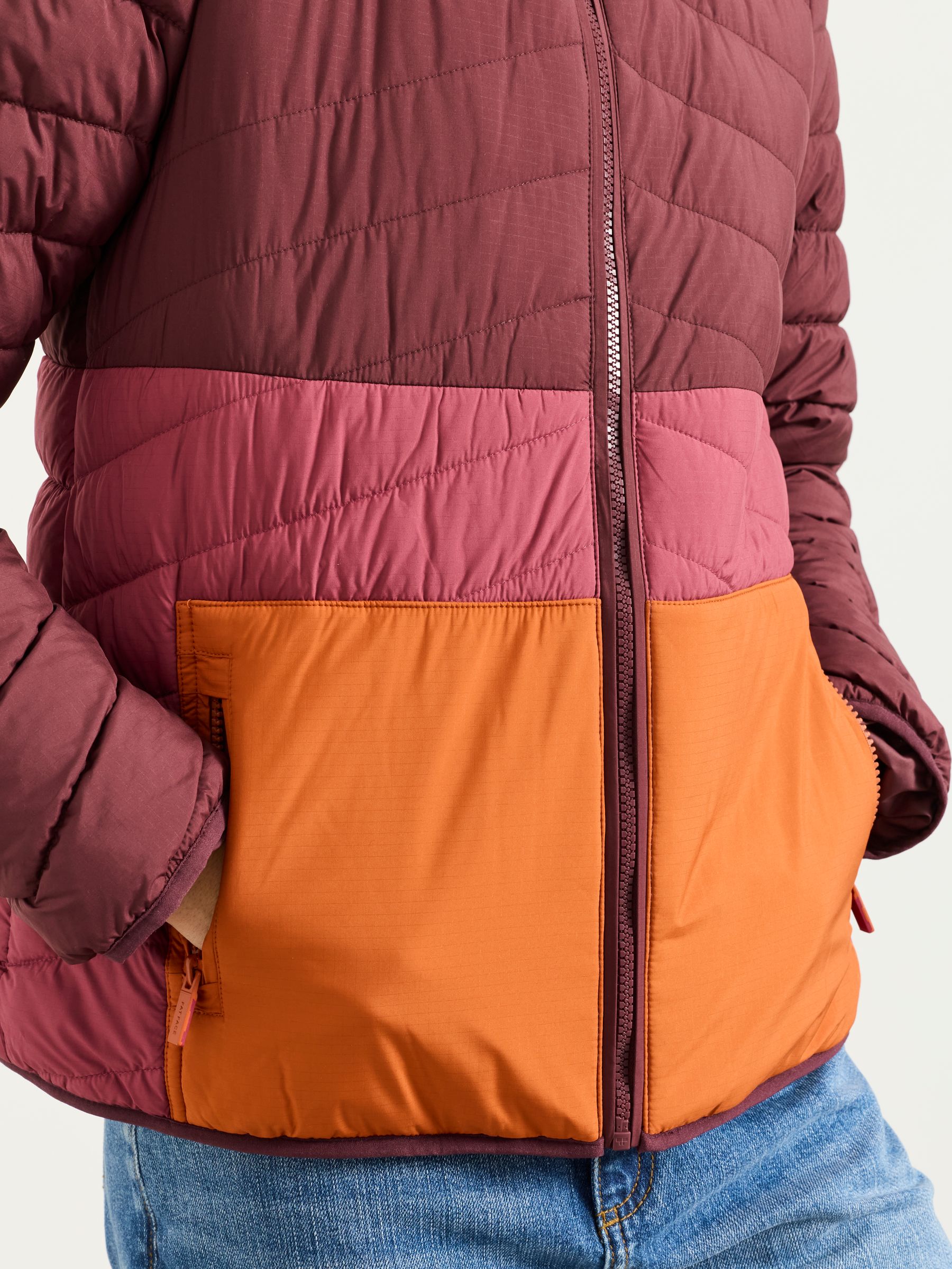 Erica Purple Colourblock Petite Puffer Jacket - Image 3 of 7