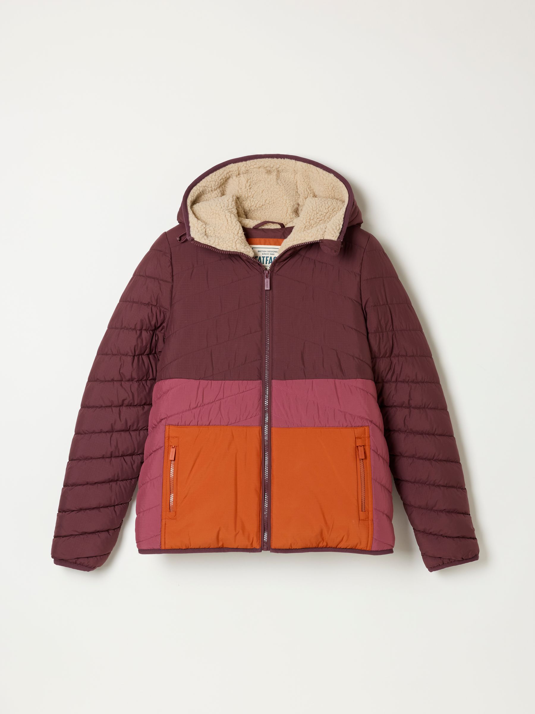 Erica Purple Colourblock Petite Puffer Jacket - Image 7 of 7