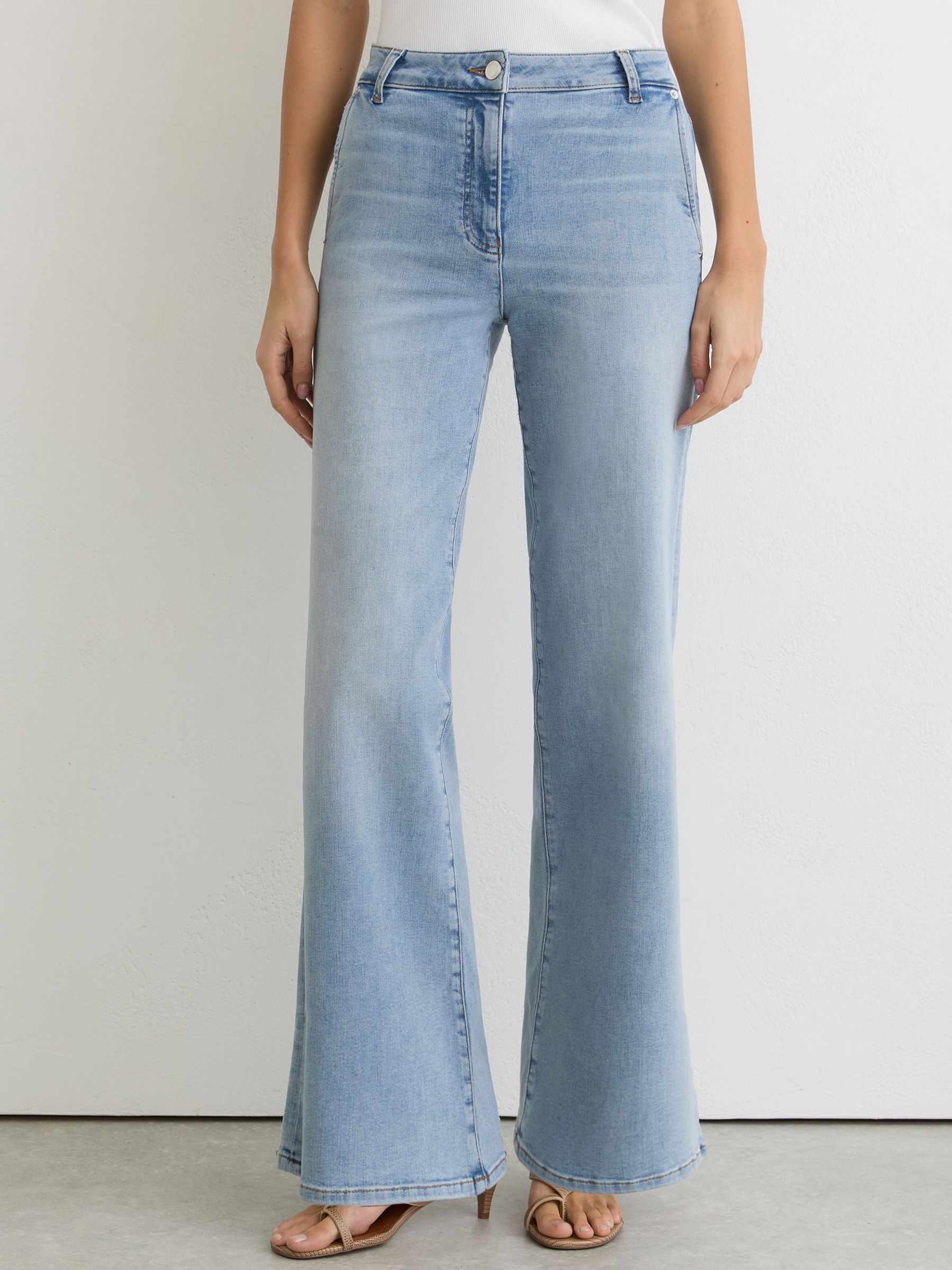 Wide-Leg Jeans in Light Blue - Image 3 of 7