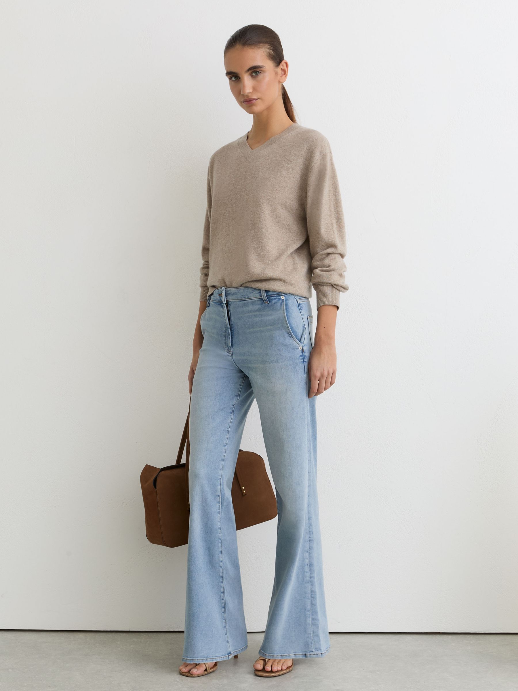 Petite Wide-Leg Jeans in Light Blue - image 2