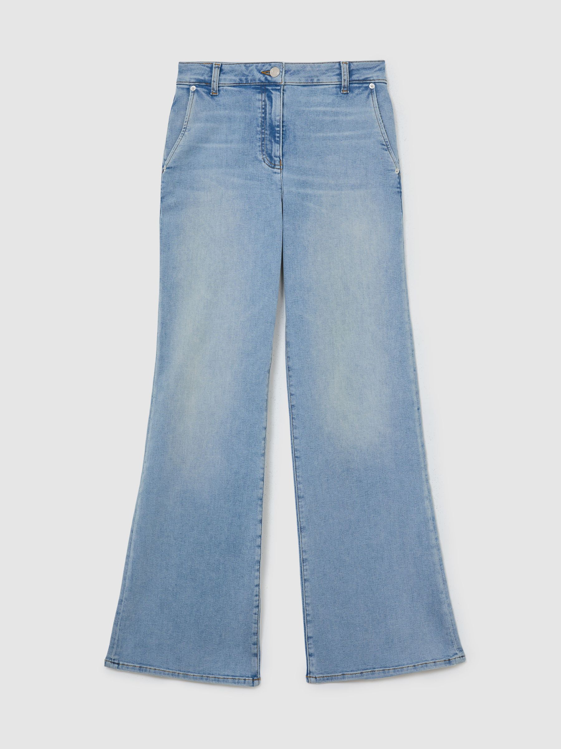 Petite Wide-Leg Jeans in Light Blue - Image 2 of 7