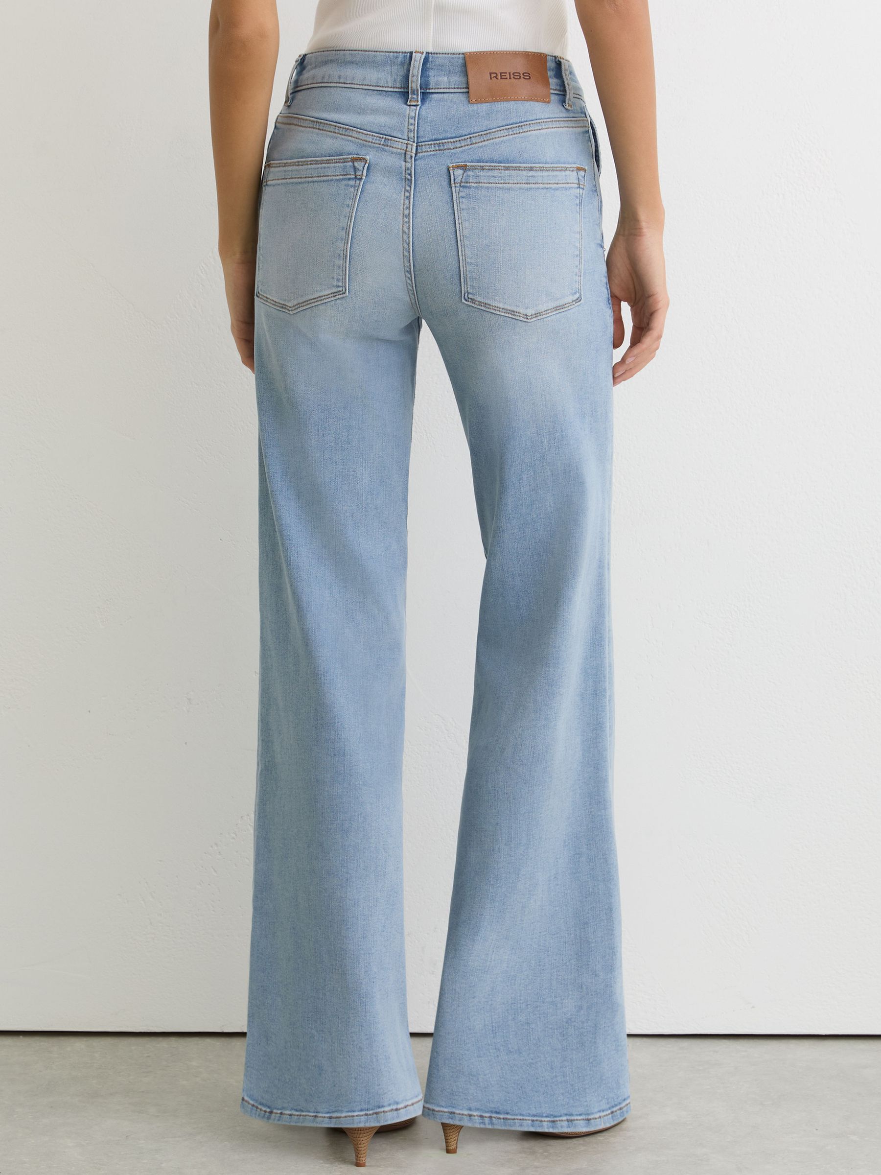 Petite Wide-Leg Jeans in Light Blue - Image 5 of 7