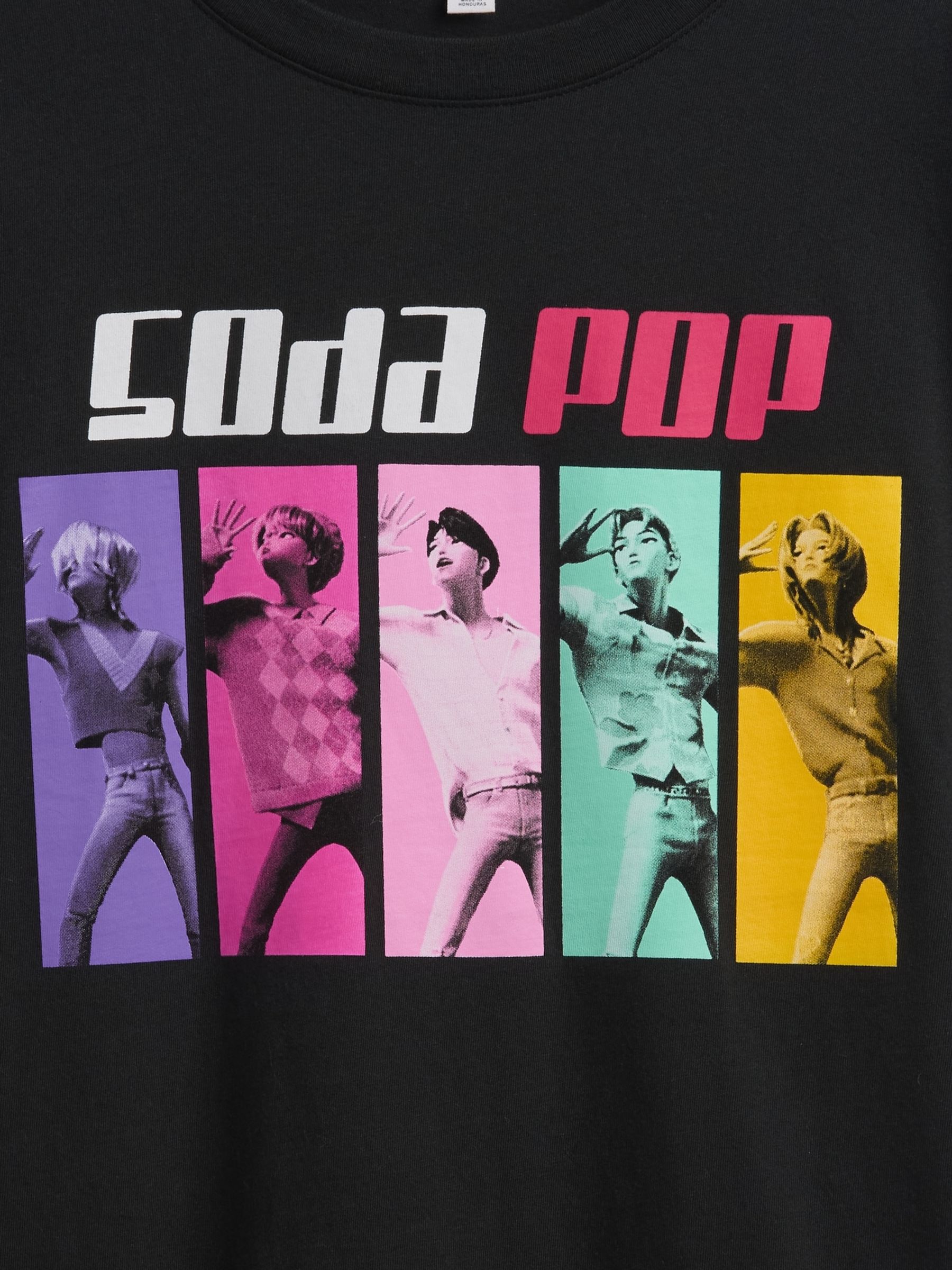 Black K-Pop Demon Hunters Graphic Oversized T-Shirt - Image 3 of 4