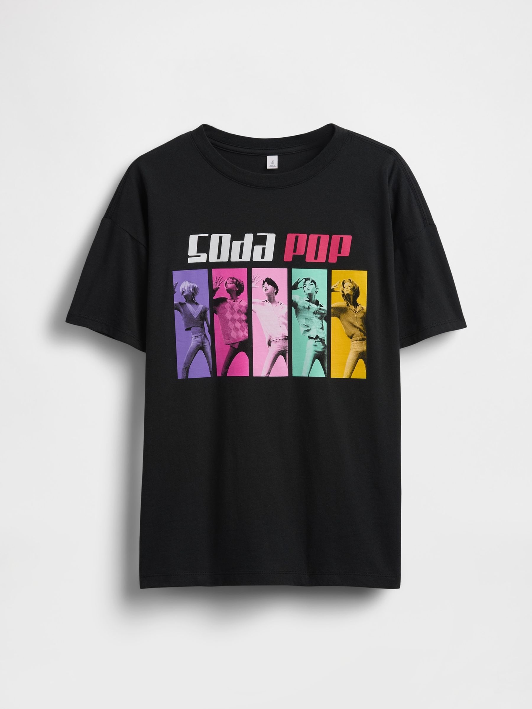 Black K-Pop Demon Hunters Graphic Oversized T-Shirt - Image 4 of 4