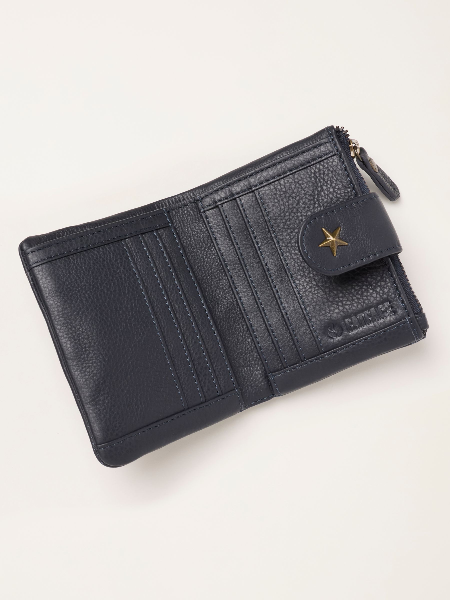 Navy Star Detail Leather Purse - Image 2 of 3