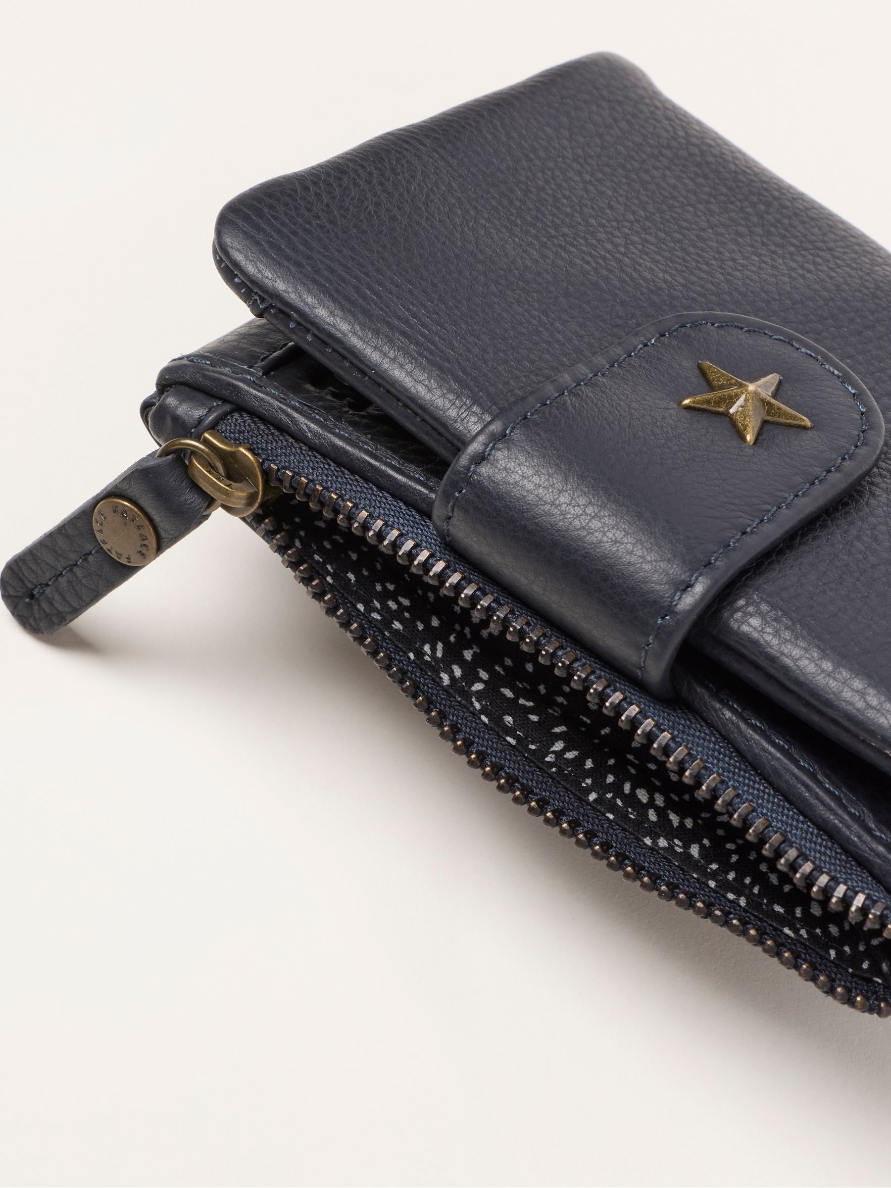 Navy Star Detail Leather Purse - Image 3 of 3