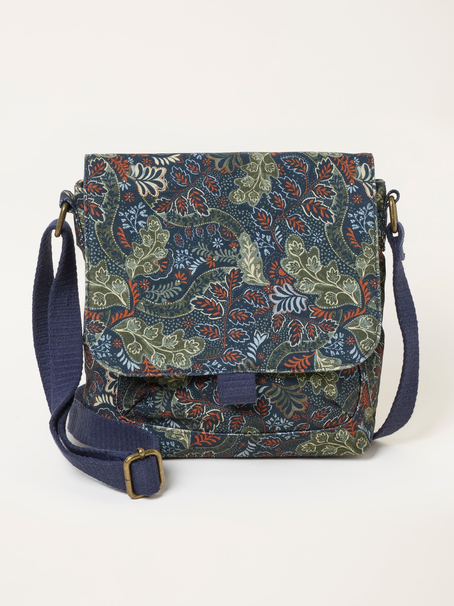 Green Floral Canvas Crossbody Bag - Image 1 of 3