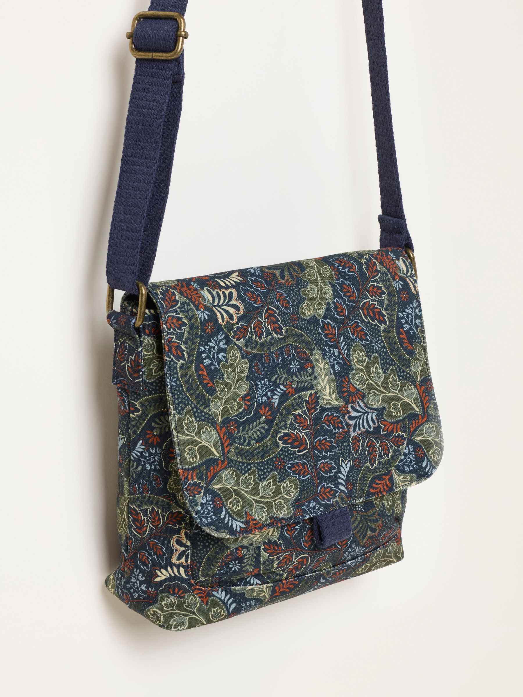 Green Floral Canvas Crossbody Bag - Image 3 of 3