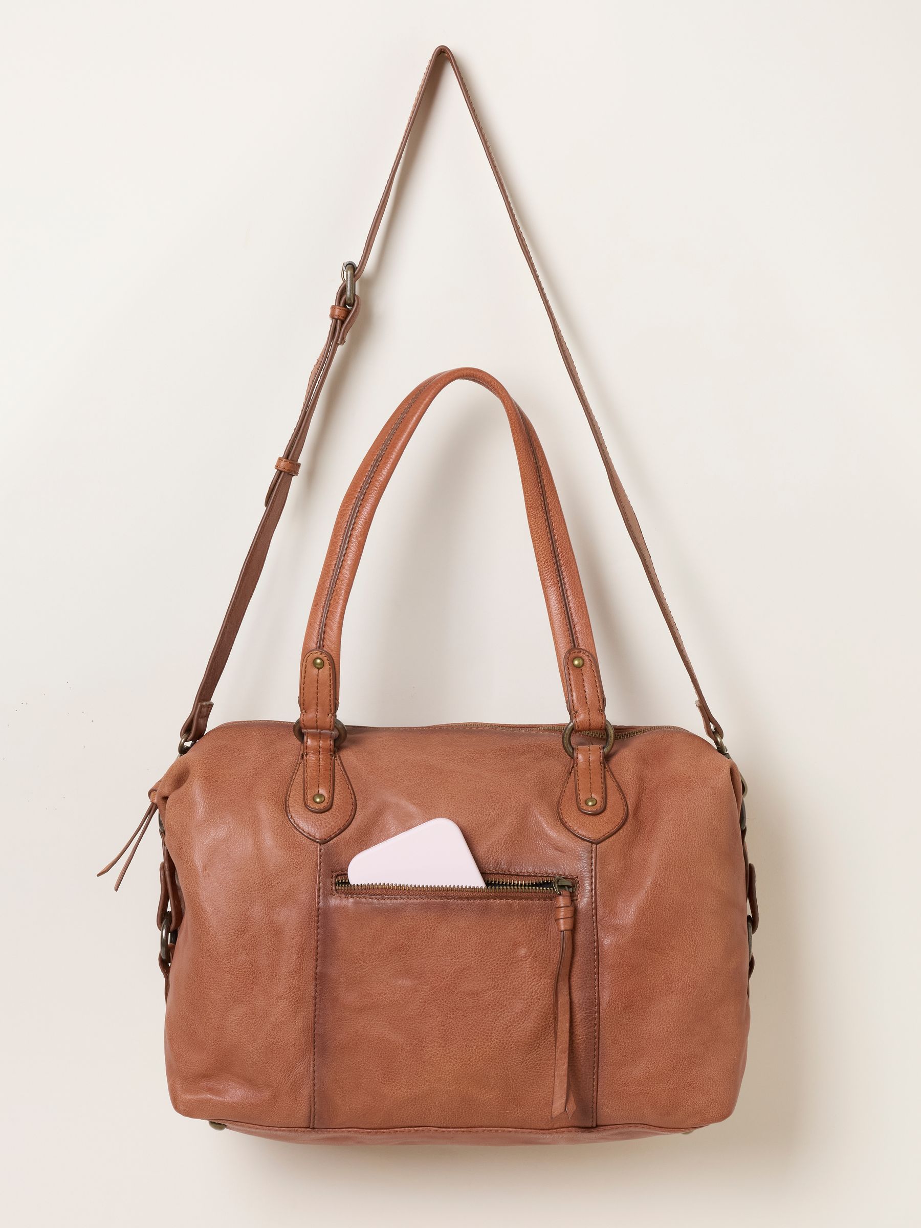Chestnut Brown Leather Shoulder Bag - Image 2 of 3