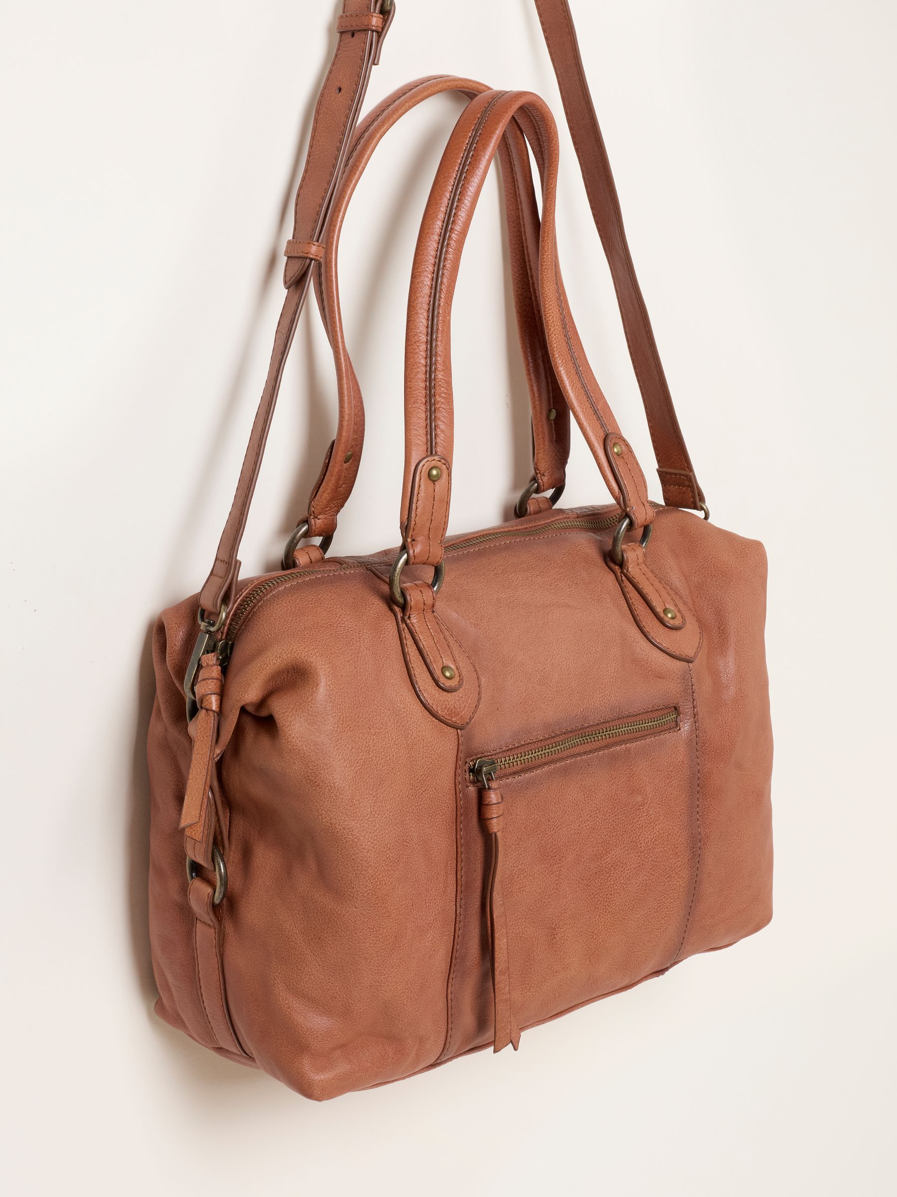 Chestnut Brown Leather Shoulder Bag - Image 3 of 3 Chestnut Brown Leather Shoulder Bag - Image 3 of 3