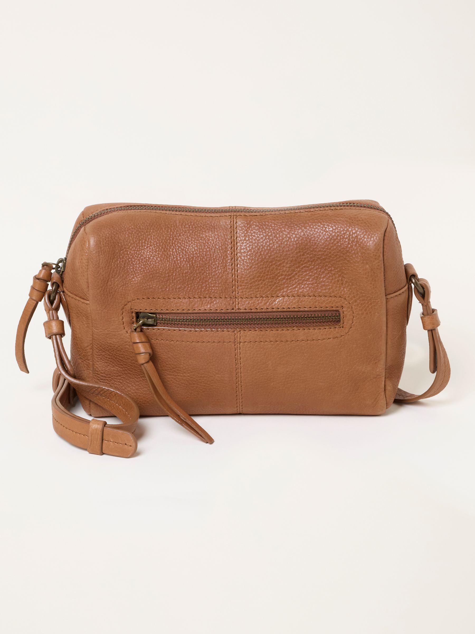 Chestnut Brown Maya Leather Crossbody Bag - Image 1 of 3