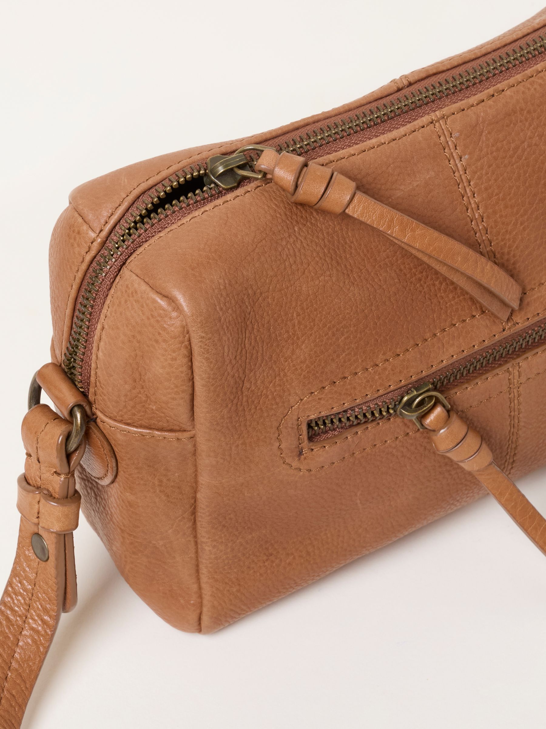 Chestnut Brown Maya Leather Crossbody Bag - Image 2 of 3