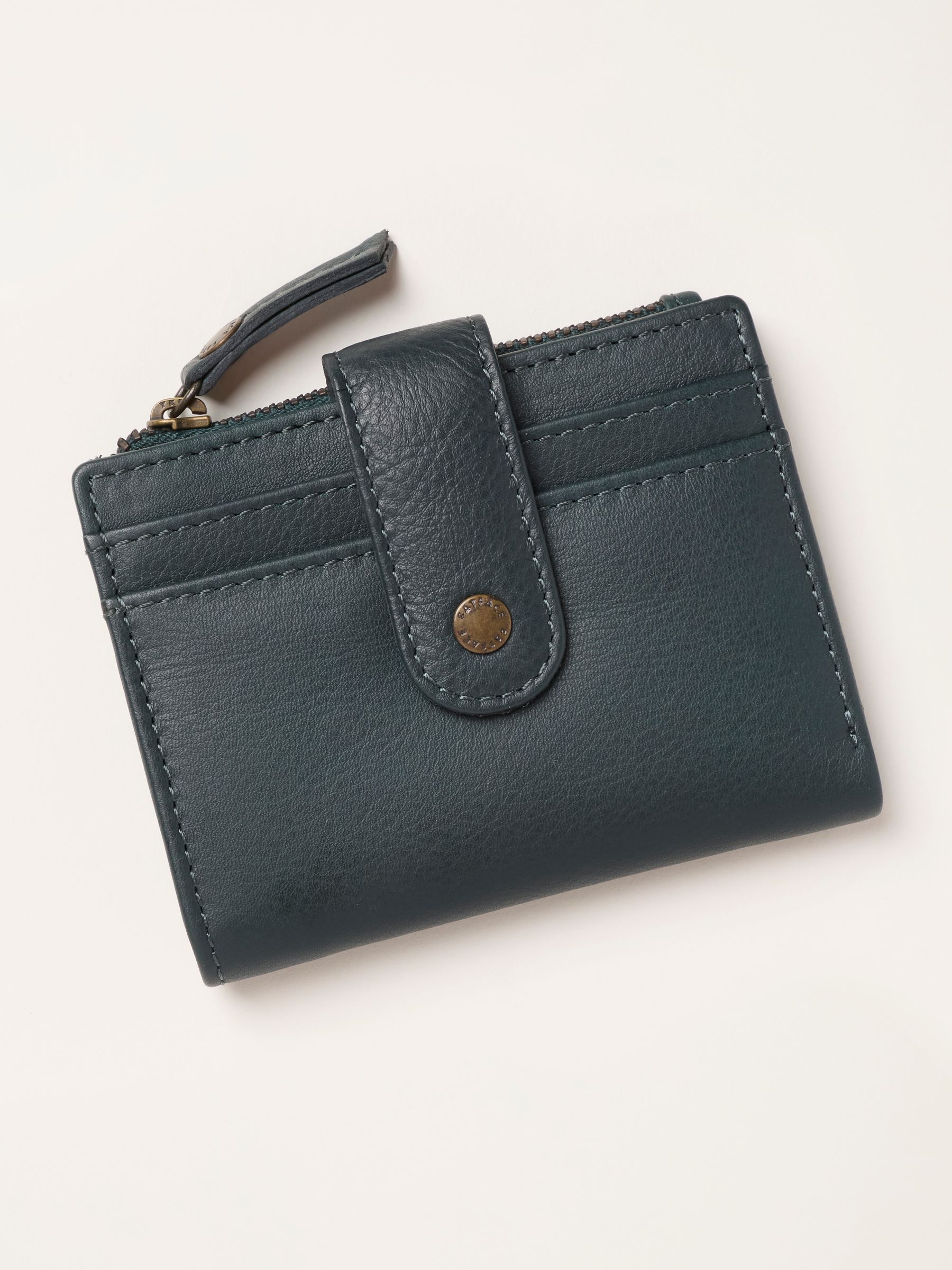 Teal Blue Leather Cardholder - Image 1 of 3