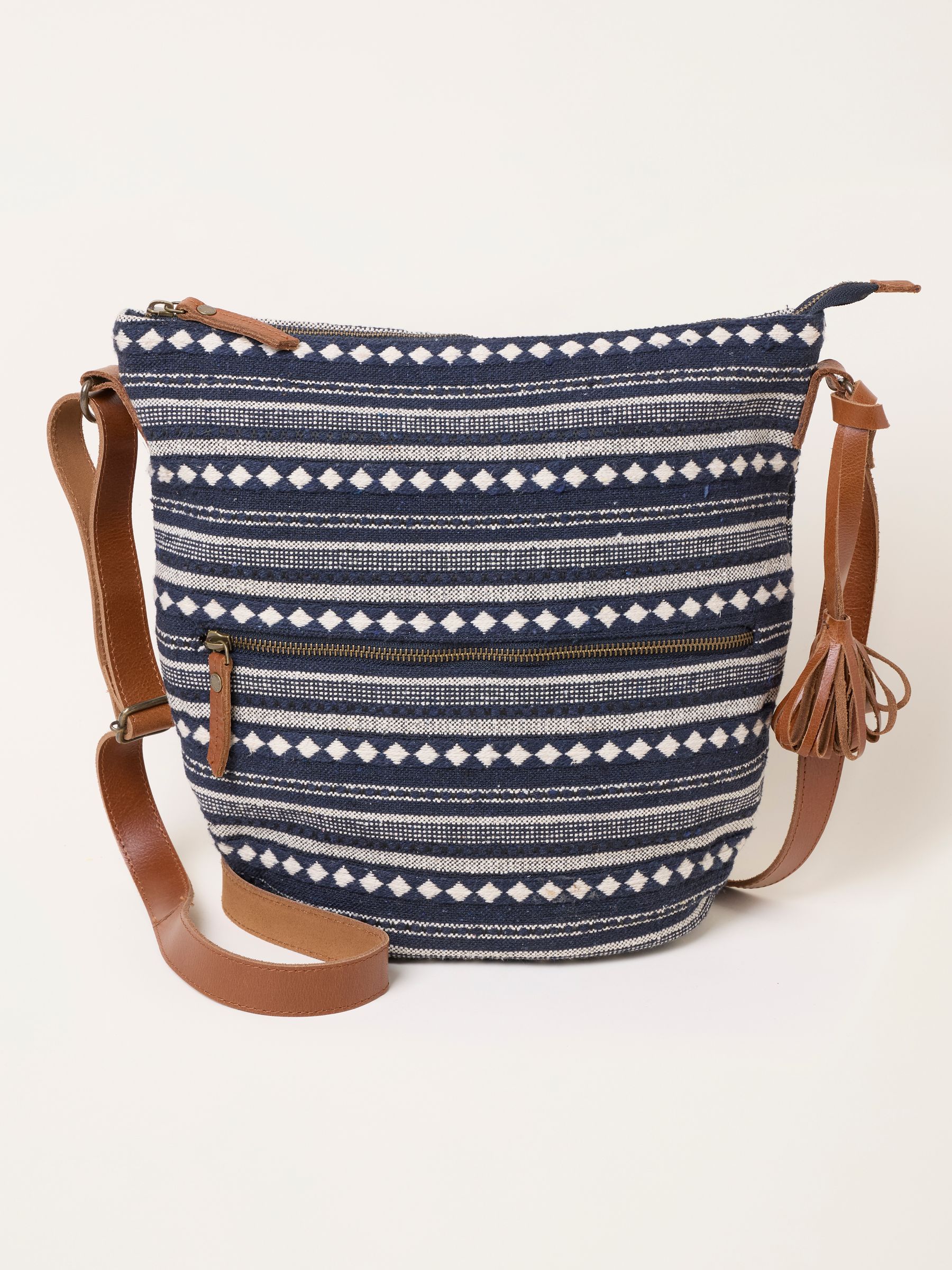 Navy Evalie Woven Crossbody Bag - Image 1 of 3