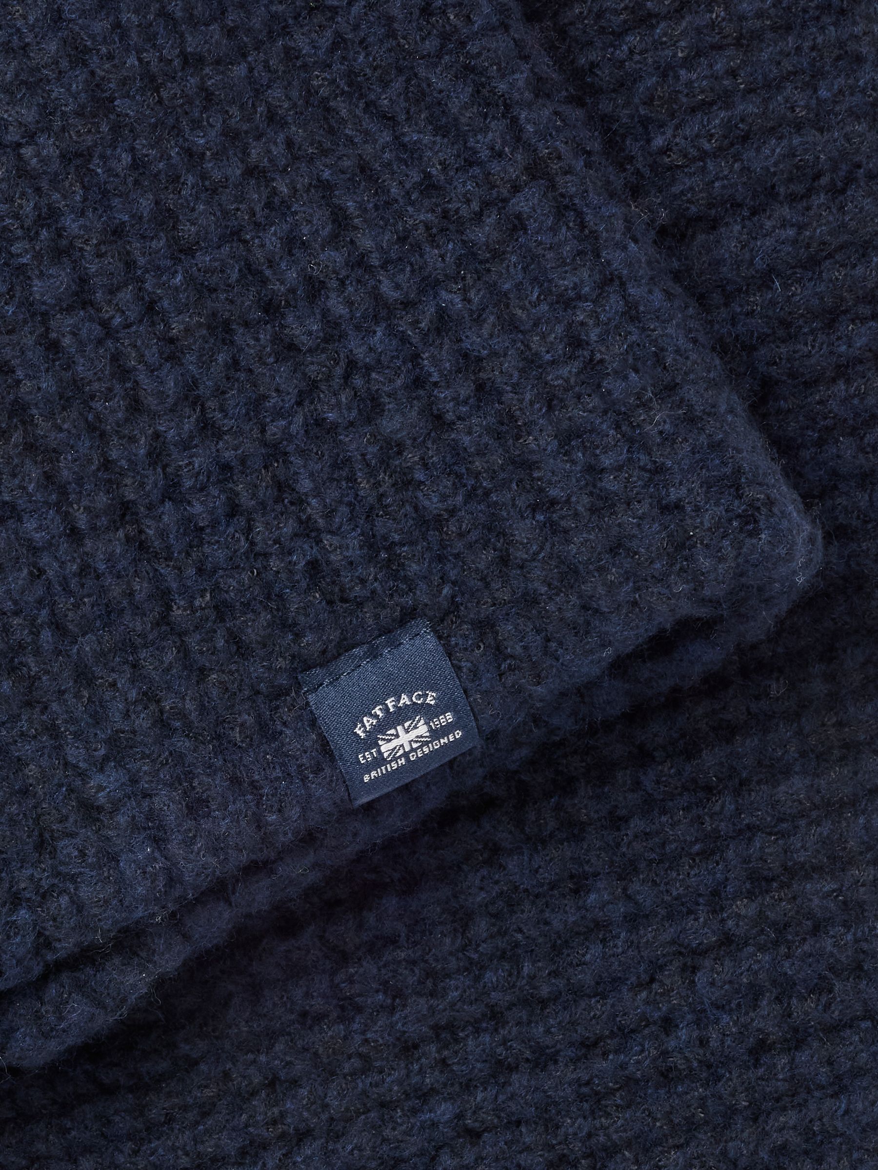 Navy Waffle Snood - Image 2 of 3 Navy Waffle Snood - Image 2 of 3