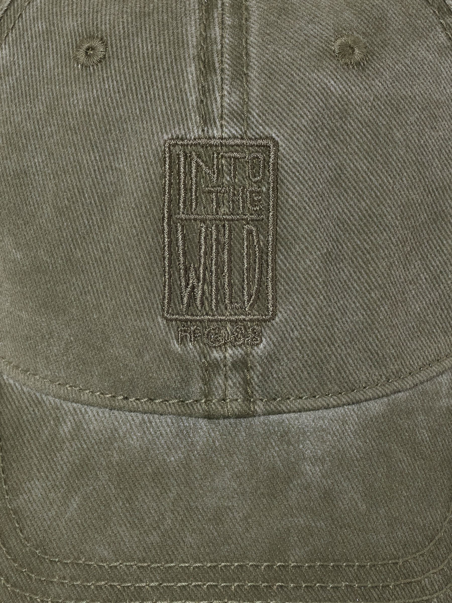 Khaki Green Embroidered Baseball Cap - Image 3 of 3 Khaki Green Embroidered Baseball Cap - Image 3 of 3