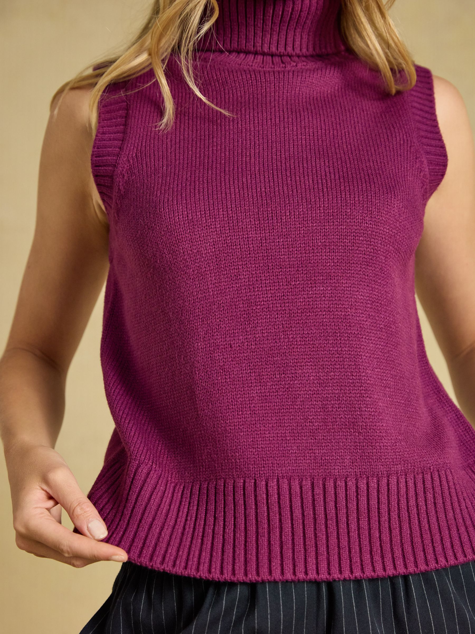 Purple Roll Neck Tank - Image 3 of 6