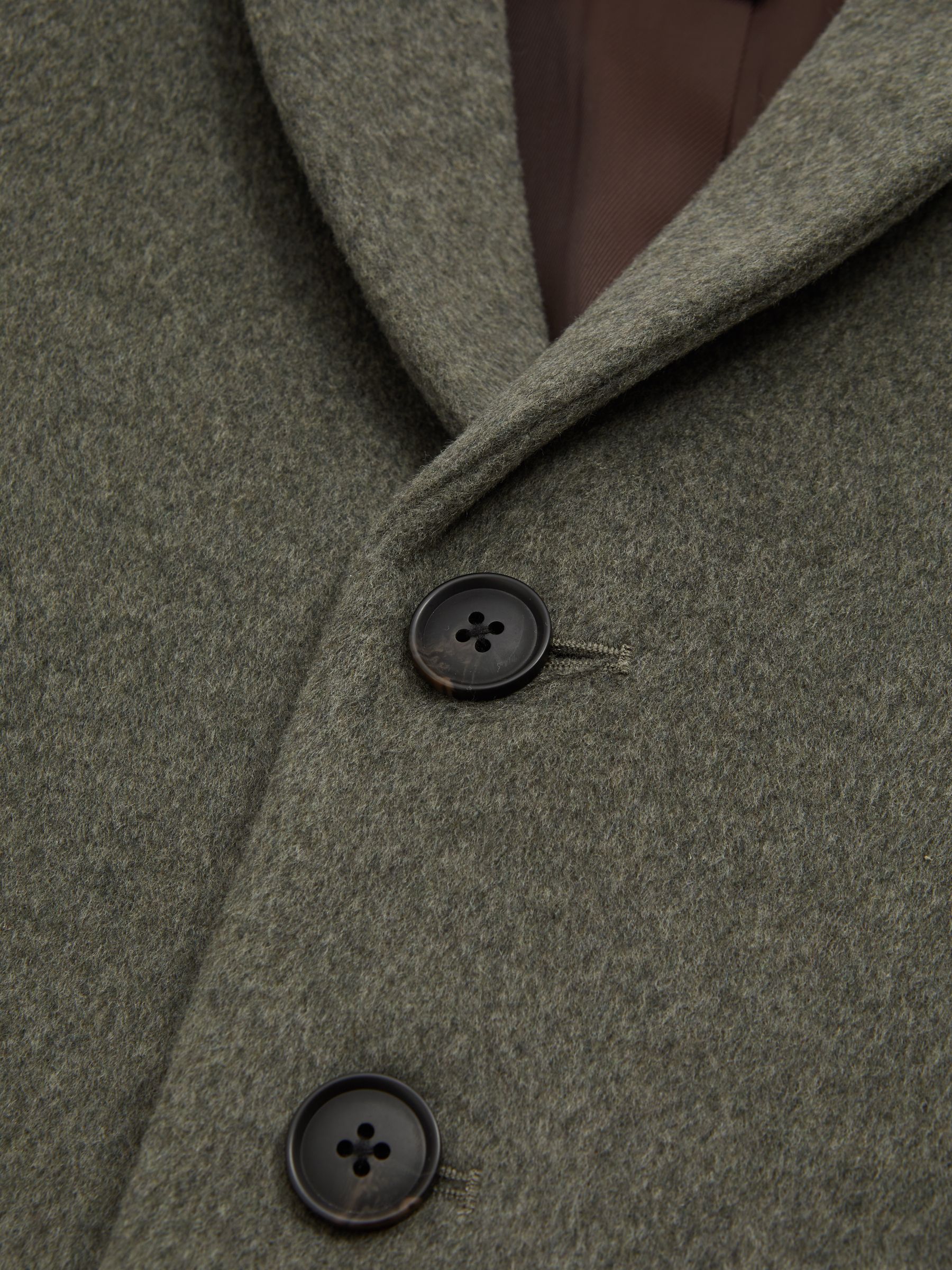 3-9 yrs Single Breasted Overcoat in Green Smoke - Image 4 of 4