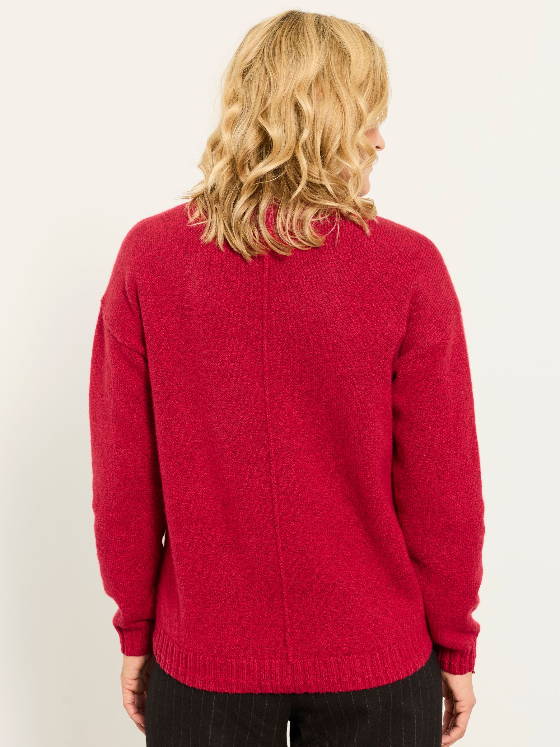 Barley Red Knitted Crew Neck Jumper - Image 2 of 7 Barley Red Knitted Crew Neck Jumper - Image 2 of 7