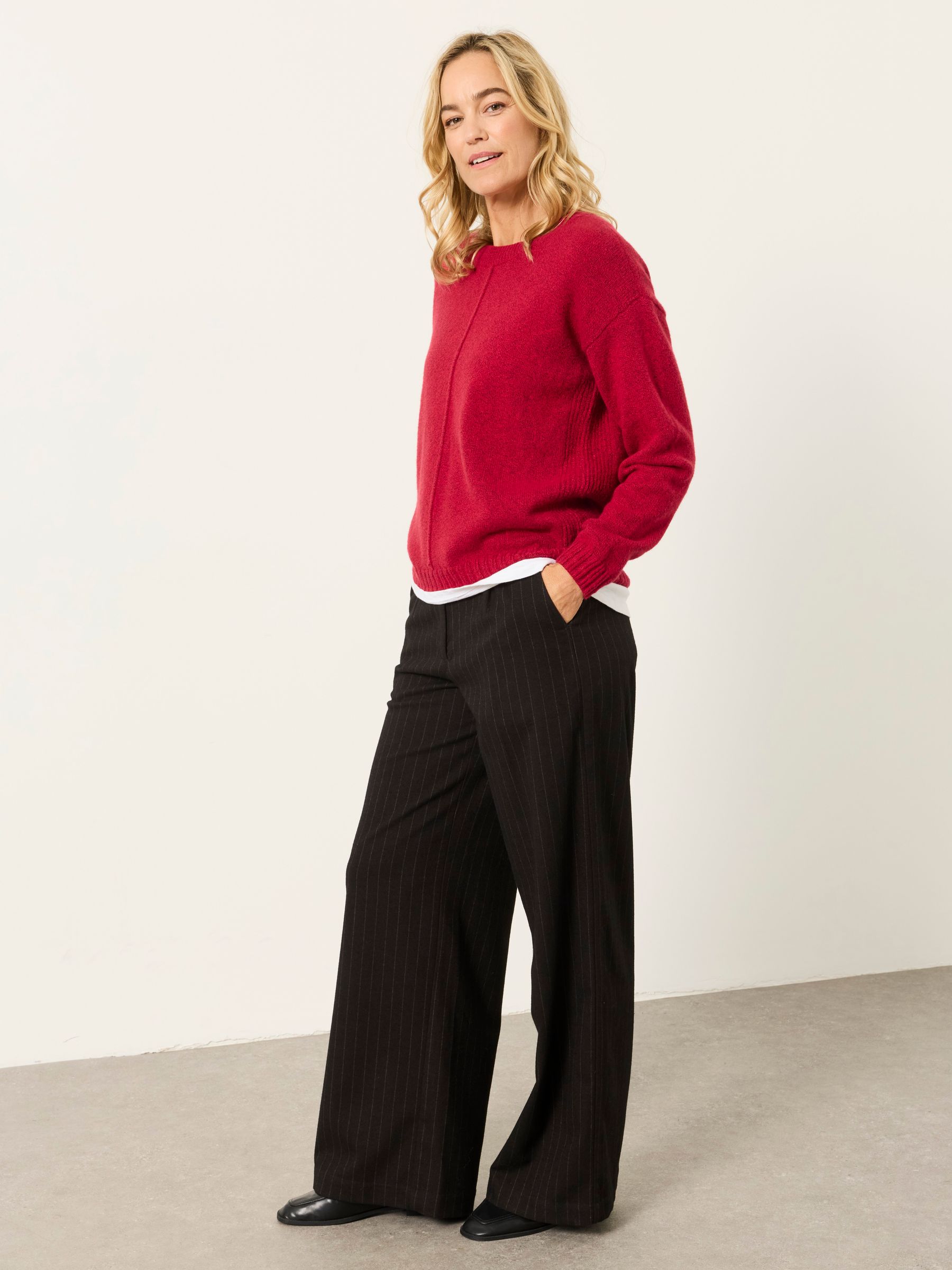 Barley Red Knitted Crew Neck Jumper - Image 4 of 7