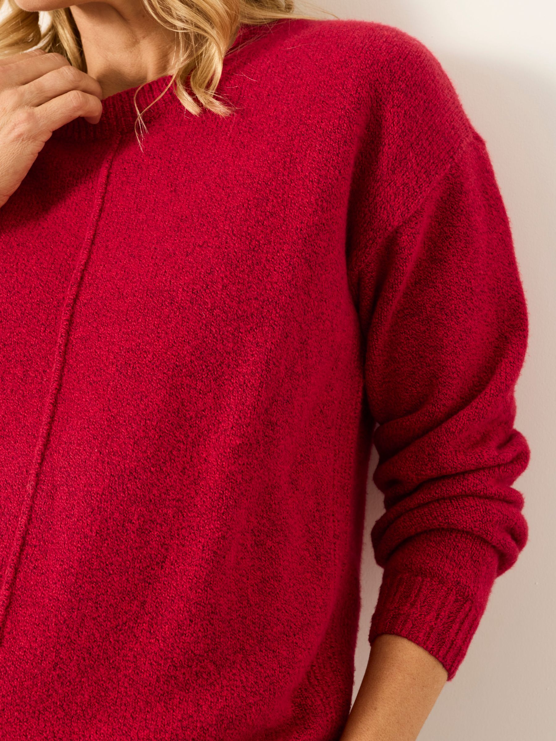 Barley Red Knitted Crew Neck Jumper - Image 5 of 7