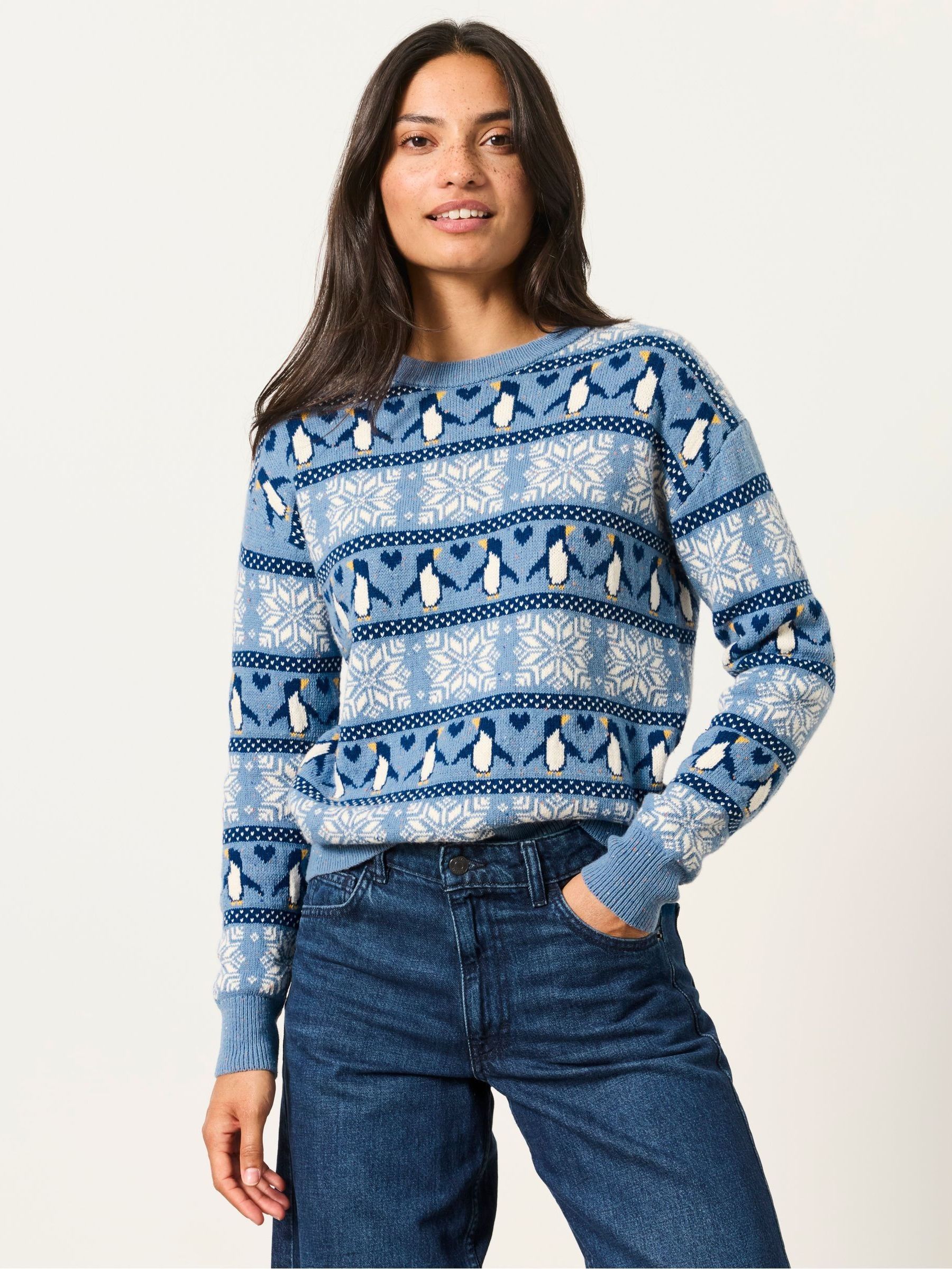 Blue Penguin Knitted Jumper - Image 1 of 6