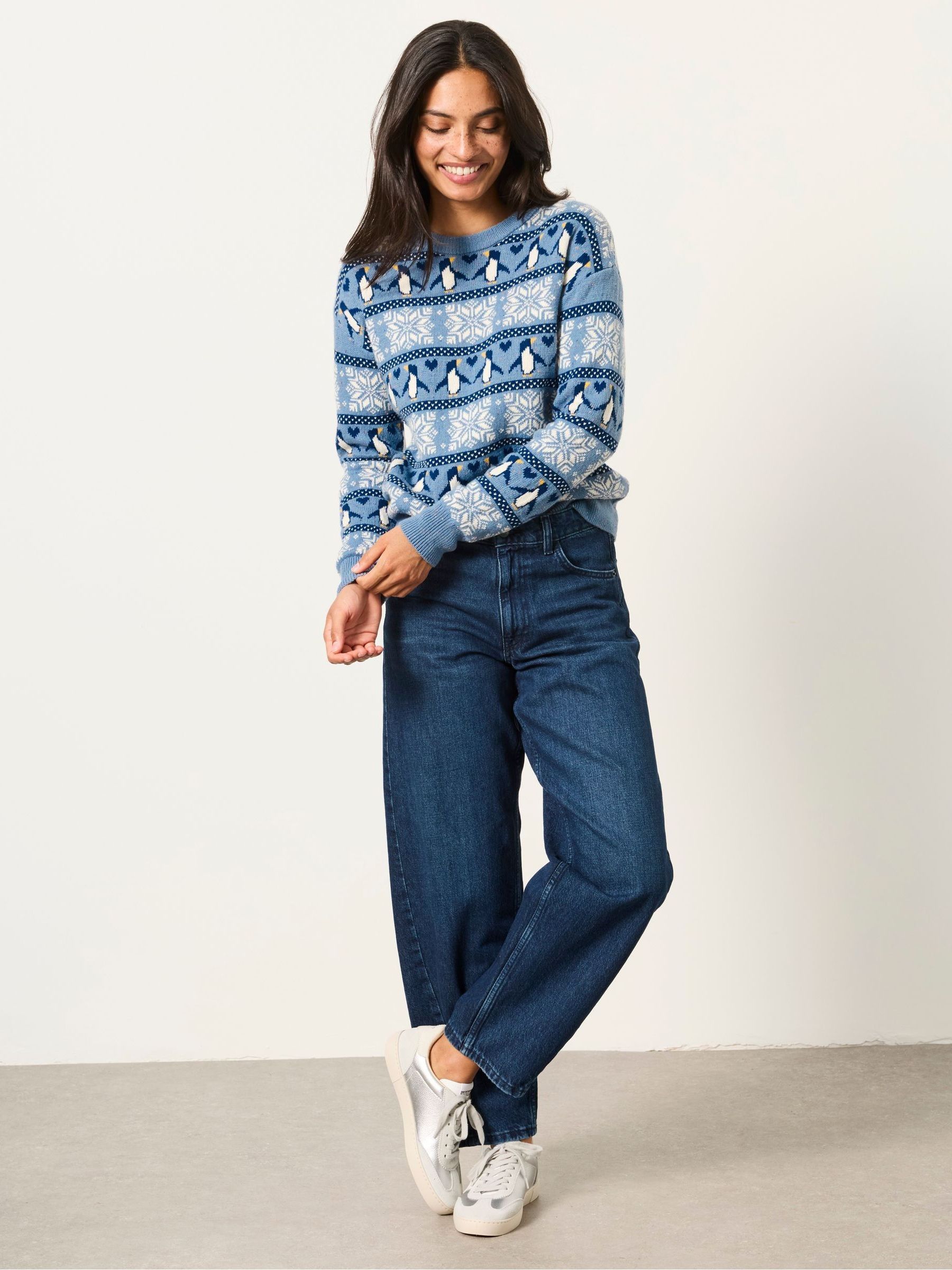 Blue Penguin Knitted Jumper - Image 4 of 6