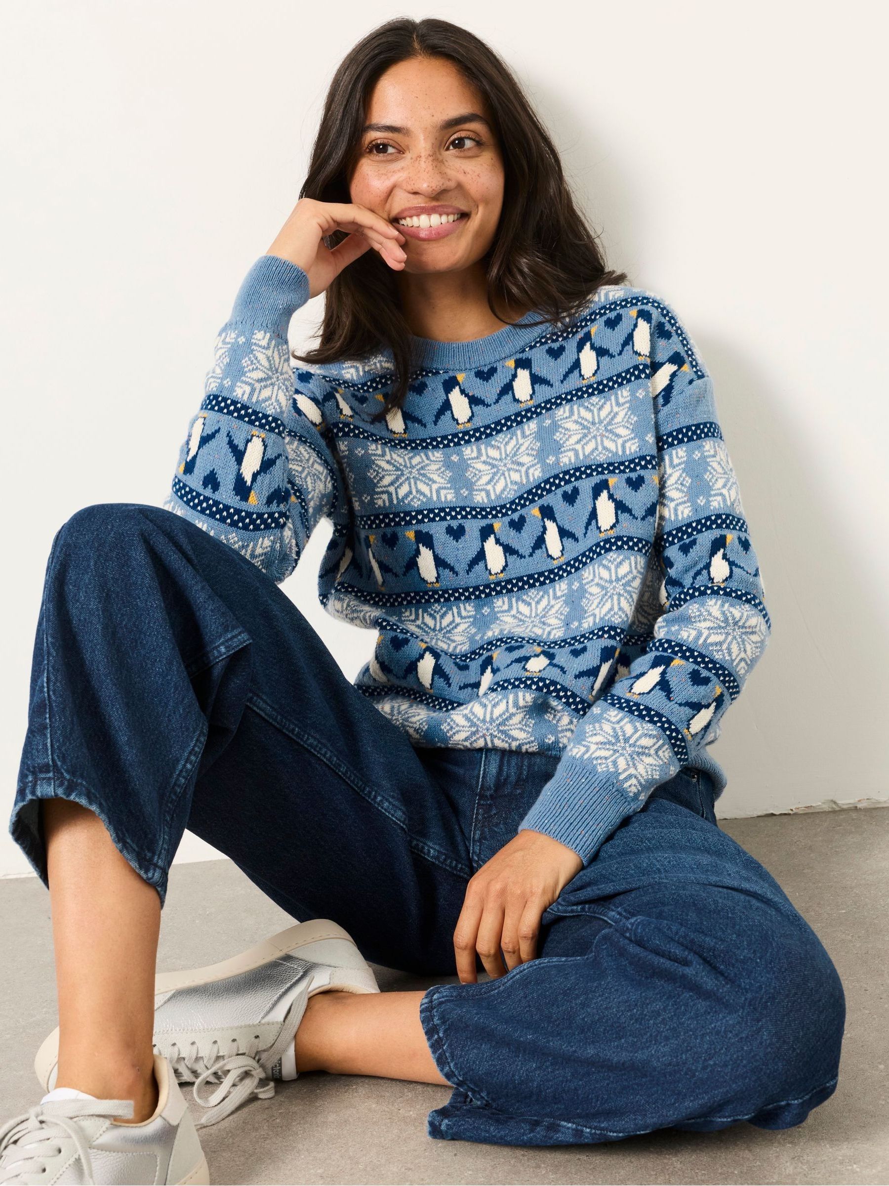 Blue Penguin Knitted Jumper - Image 5 of 6