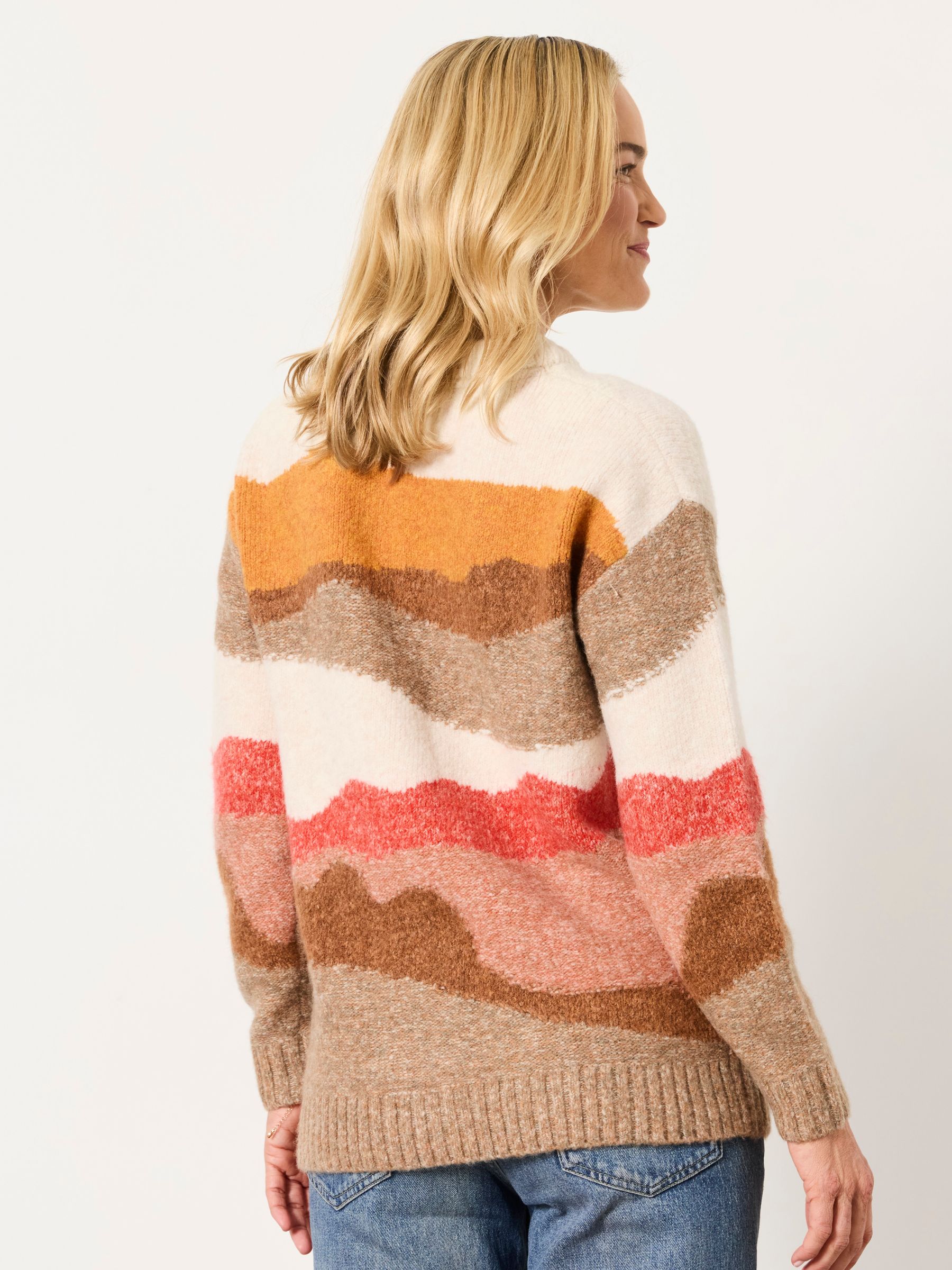 Landscape Scene Knitted Crew Jumper in Natural - Image 2 of 6
