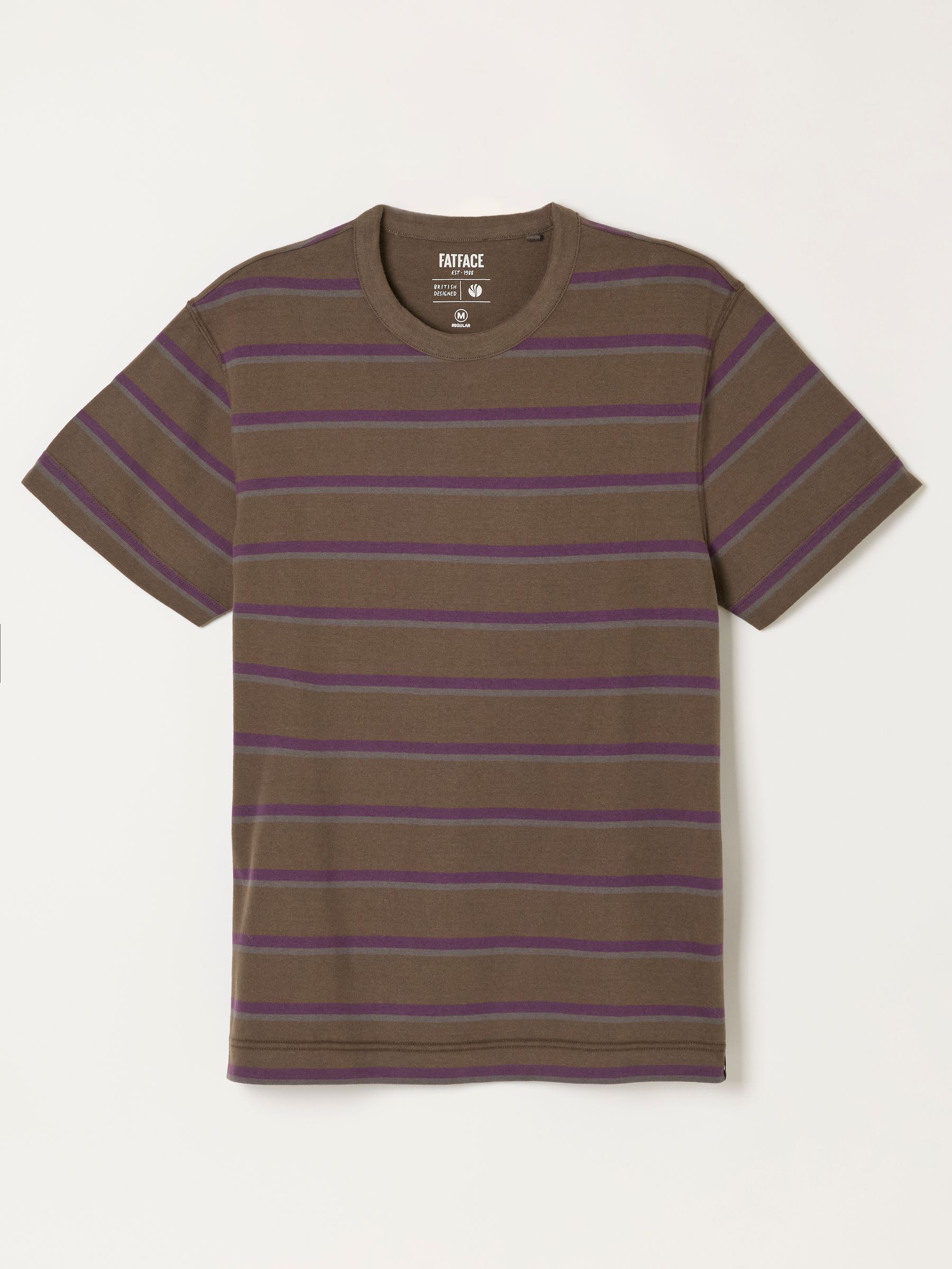 Chocolate Brown Short Sleeve Stripe T-Shirt - Image 6 of 6