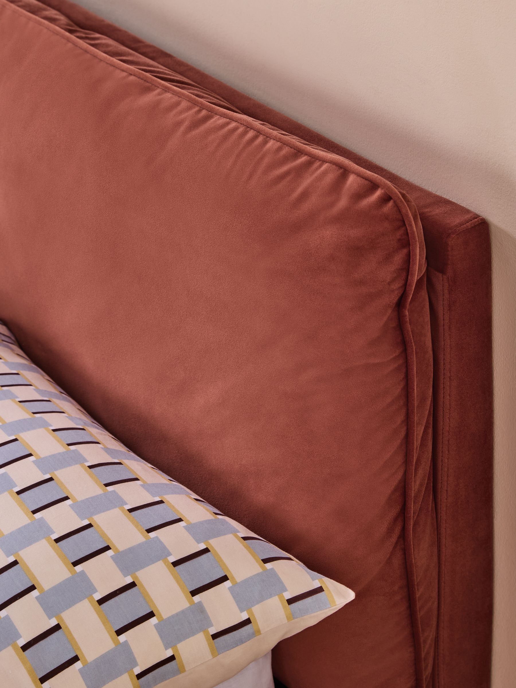 Harlow Ottoman Storage Bed in Brick Red Velvet - Image 2 of 6