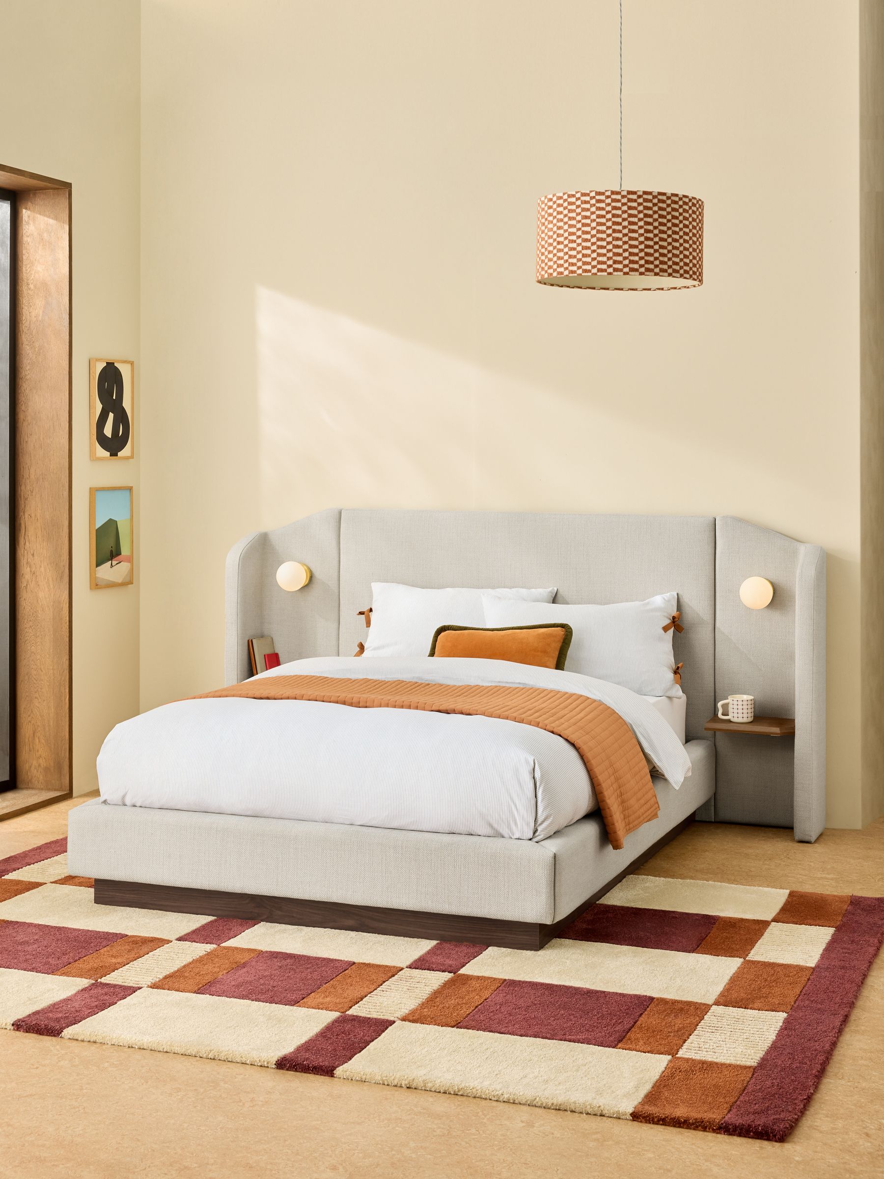 Blair Ottoman Storage King Size Hotel Bed in Textured Weave Natural Oat - Image 1 of 5 Blair Ottoman Storage King Size Hotel Bed in Textured Weave Natural Oat - Image 1 of 5